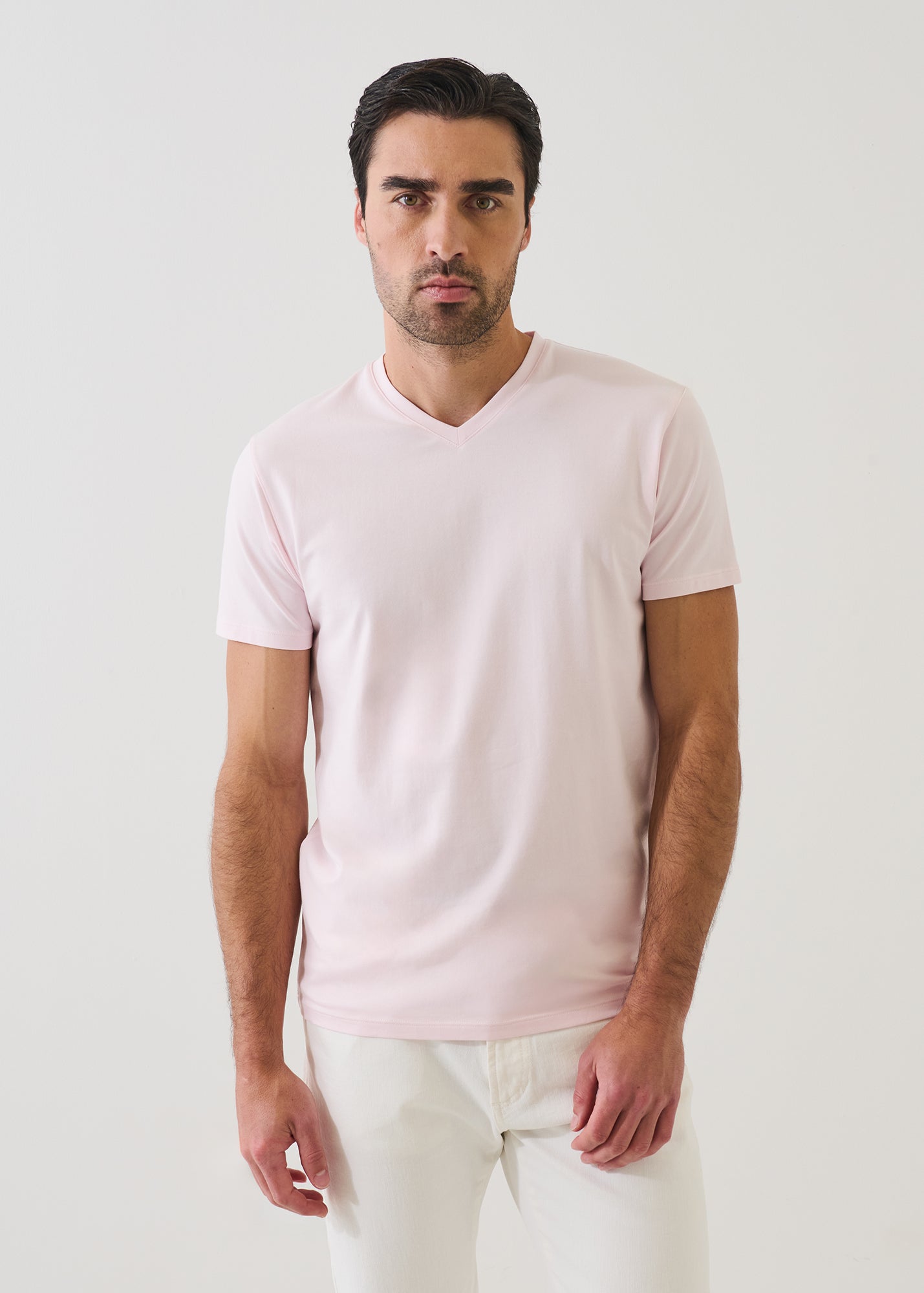 Pima Cotton Stretch V-Neck T-Shirt - PATRICK ASSARAF