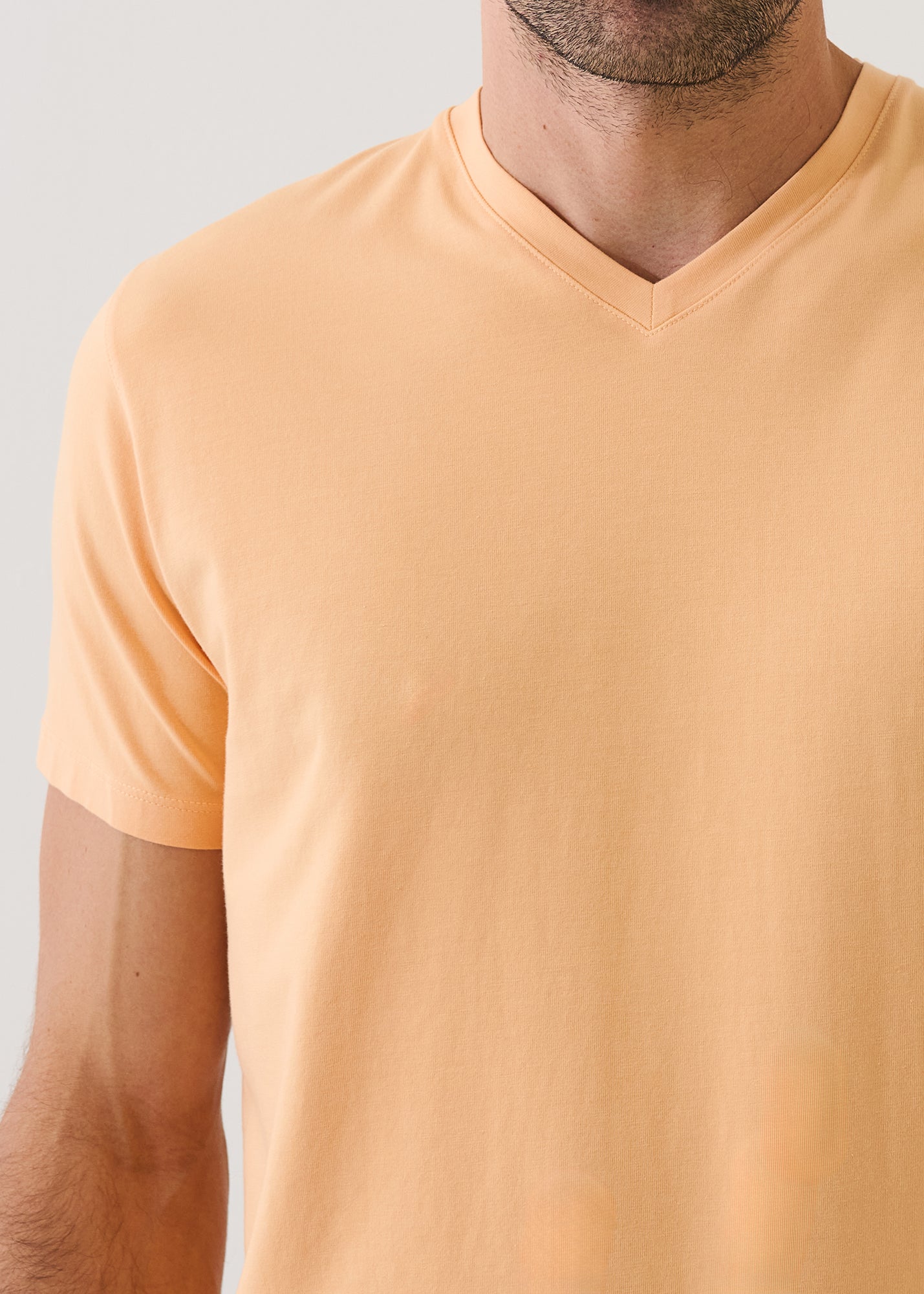 Pima Cotton Stretch V-Neck T-Shirt - PATRICK ASSARAF