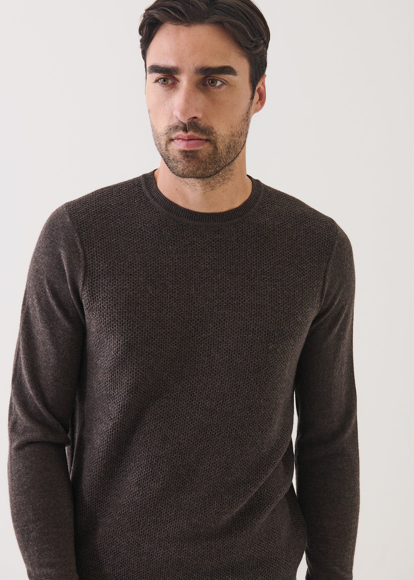 Merino Textured Crewneck