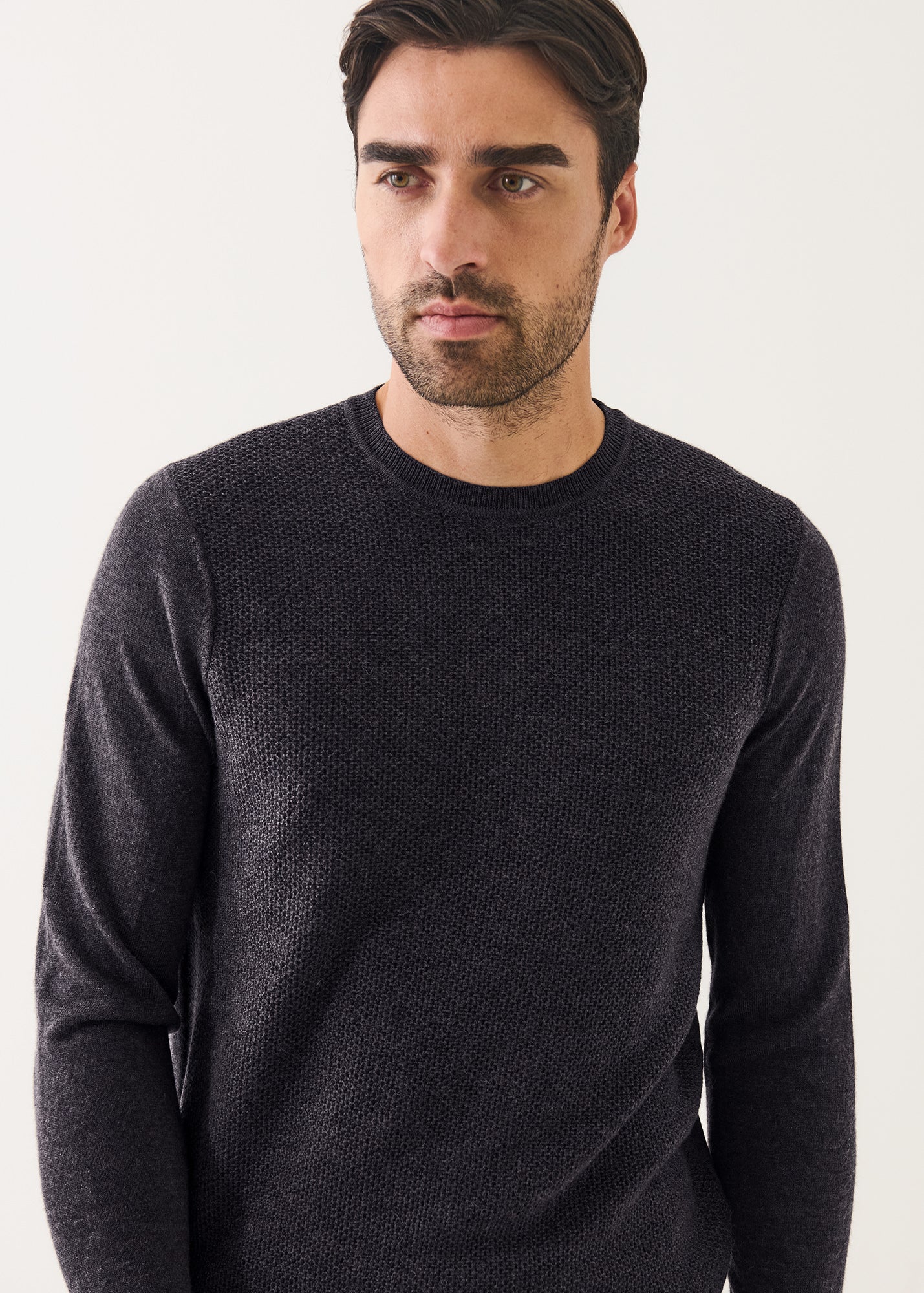 Merino Textured Crewneck