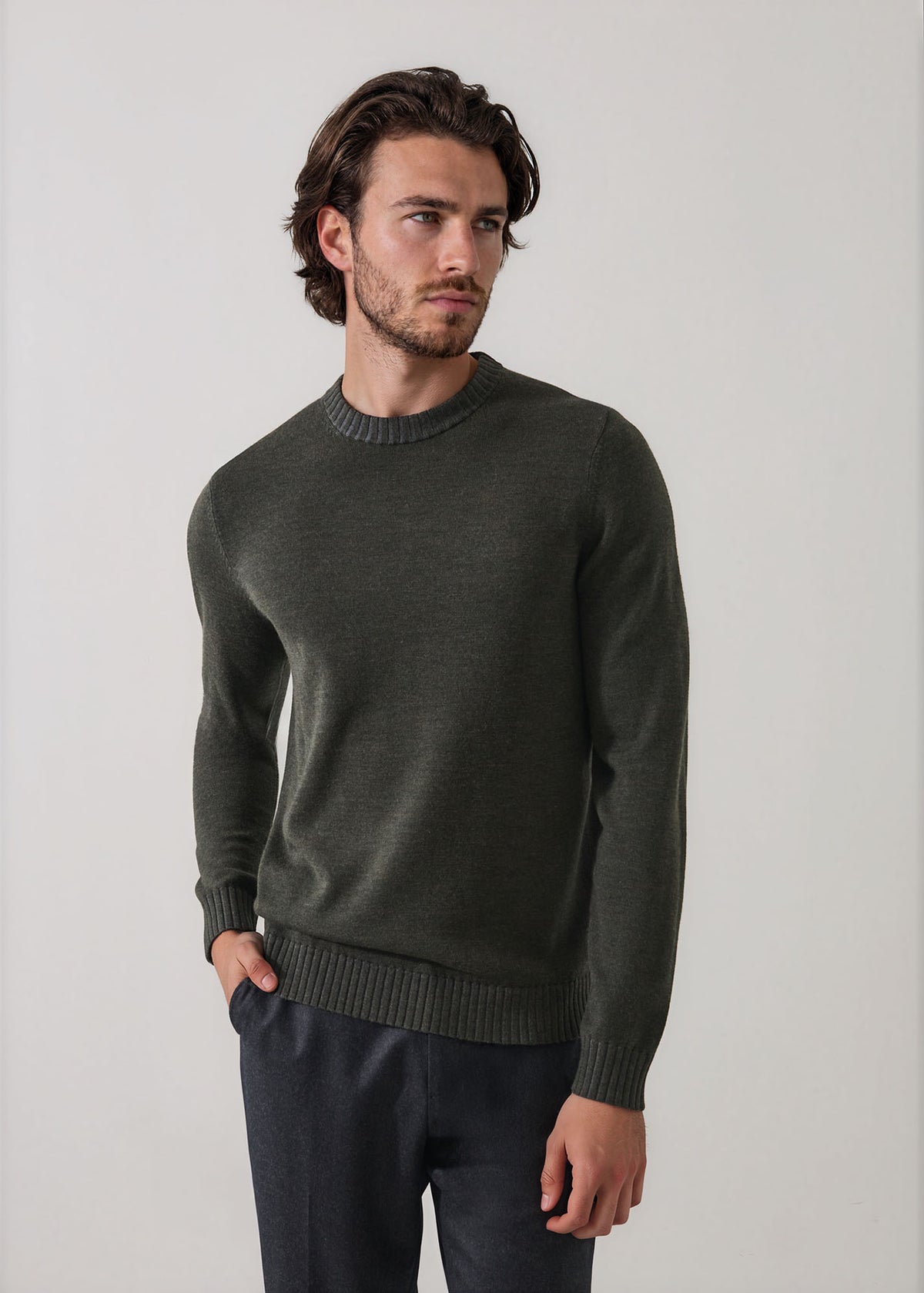 Plaited Merino Wool Crewneck - PATRICK ASSARAF
