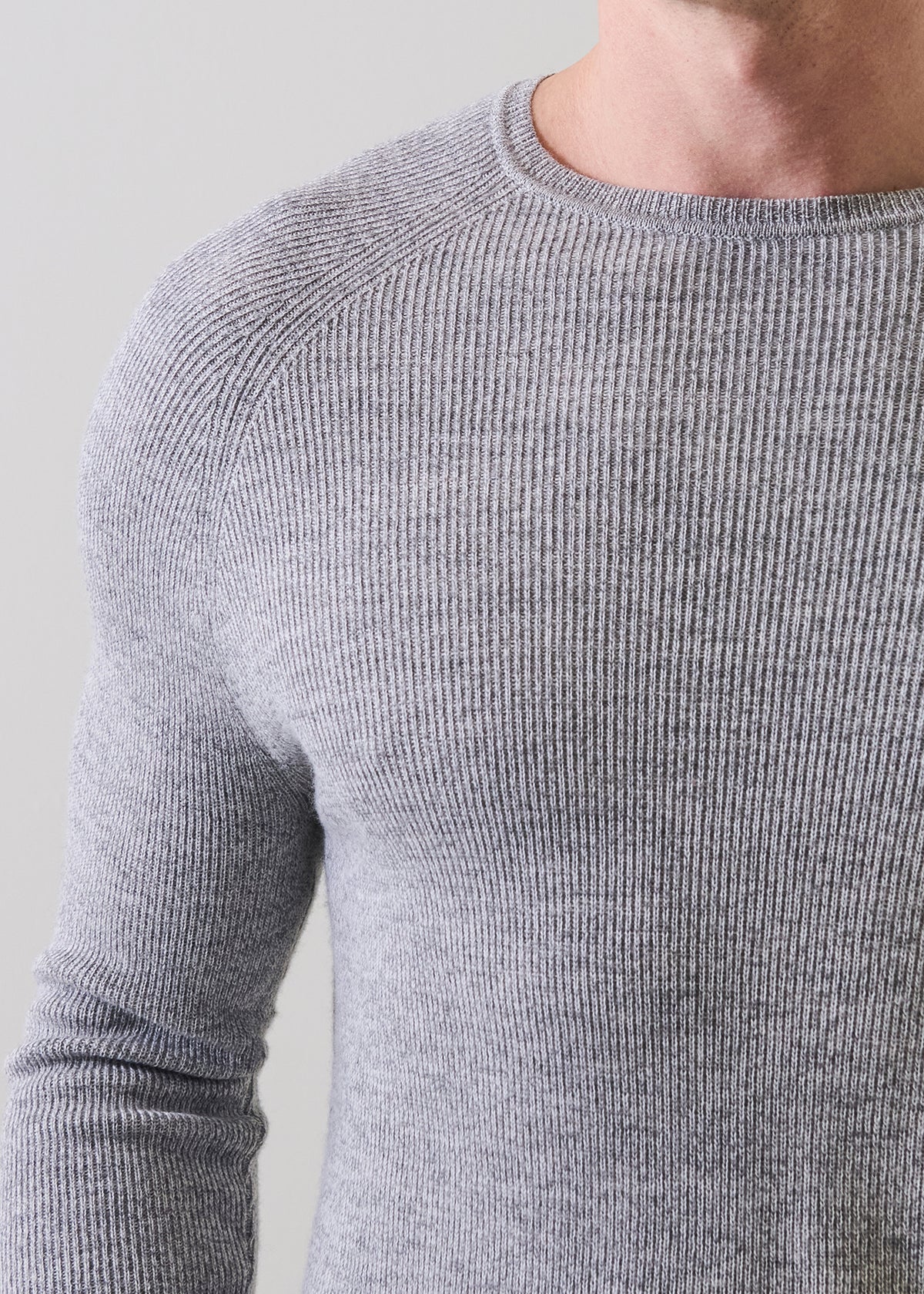 Merino Wool Ribbed Crewneck - PATRICK ASSARAF