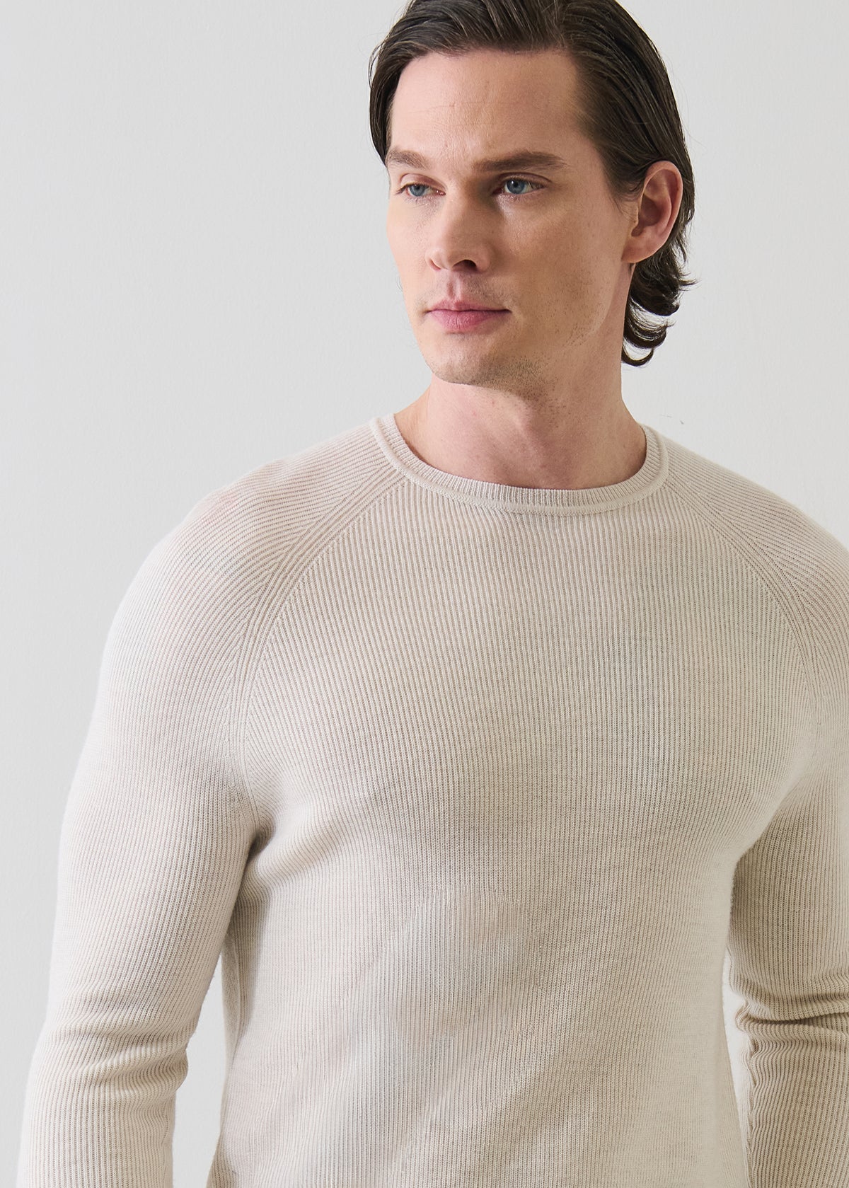 Merino Wool Ribbed Crewneck - PATRICK ASSARAF