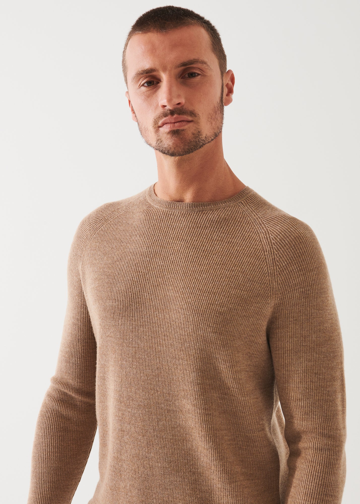 Merino Wool Ribbed Crewneck
