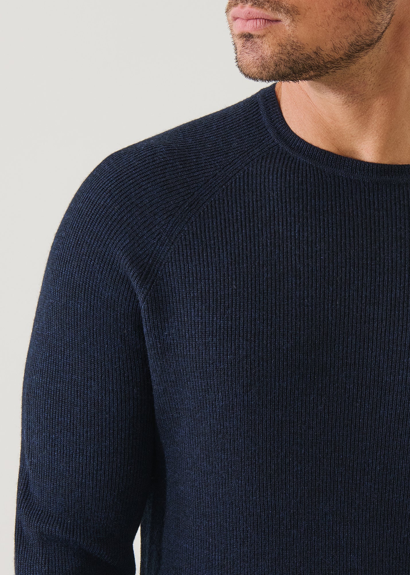 Merino Wool Ribbed Crewneck - PATRICK ASSARAF
