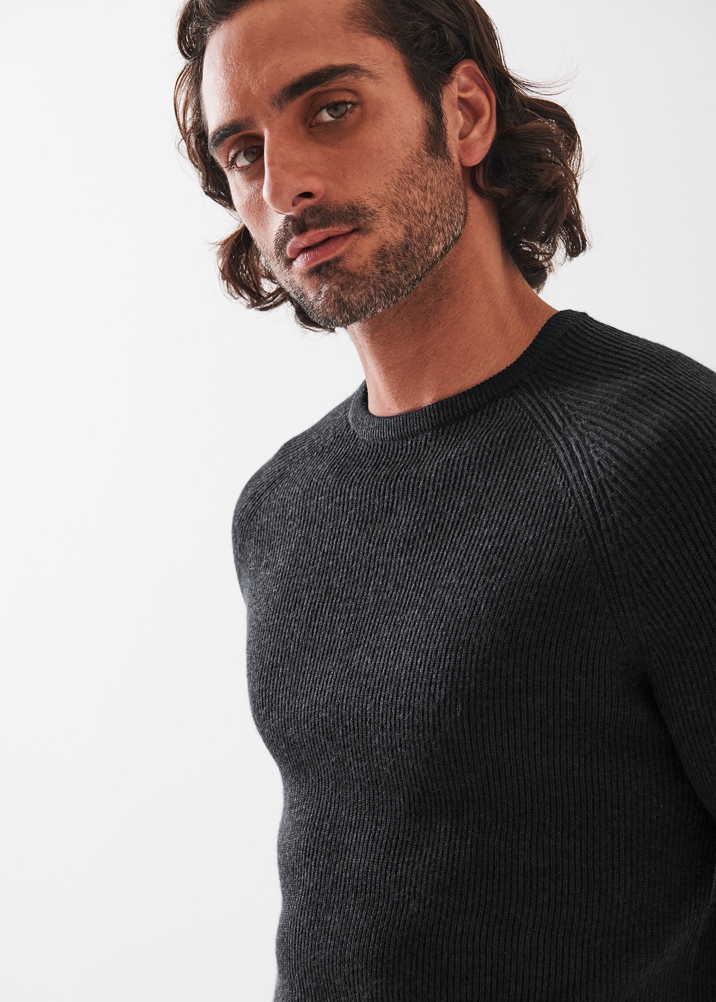 Merino Wool Ribbed Crewneck - PATRICK ASSARAF