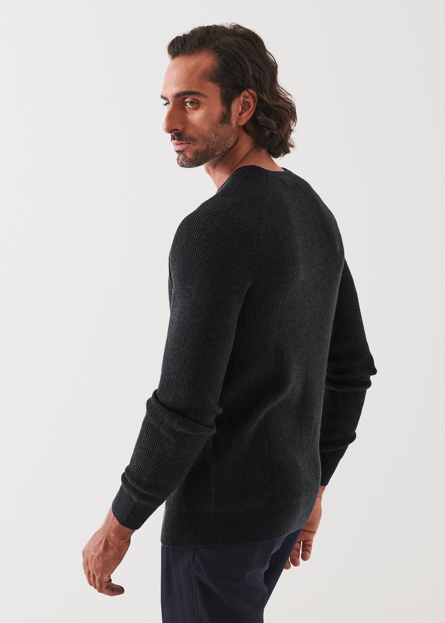 Merino Wool Ribbed Crewneck - PATRICK ASSARAF