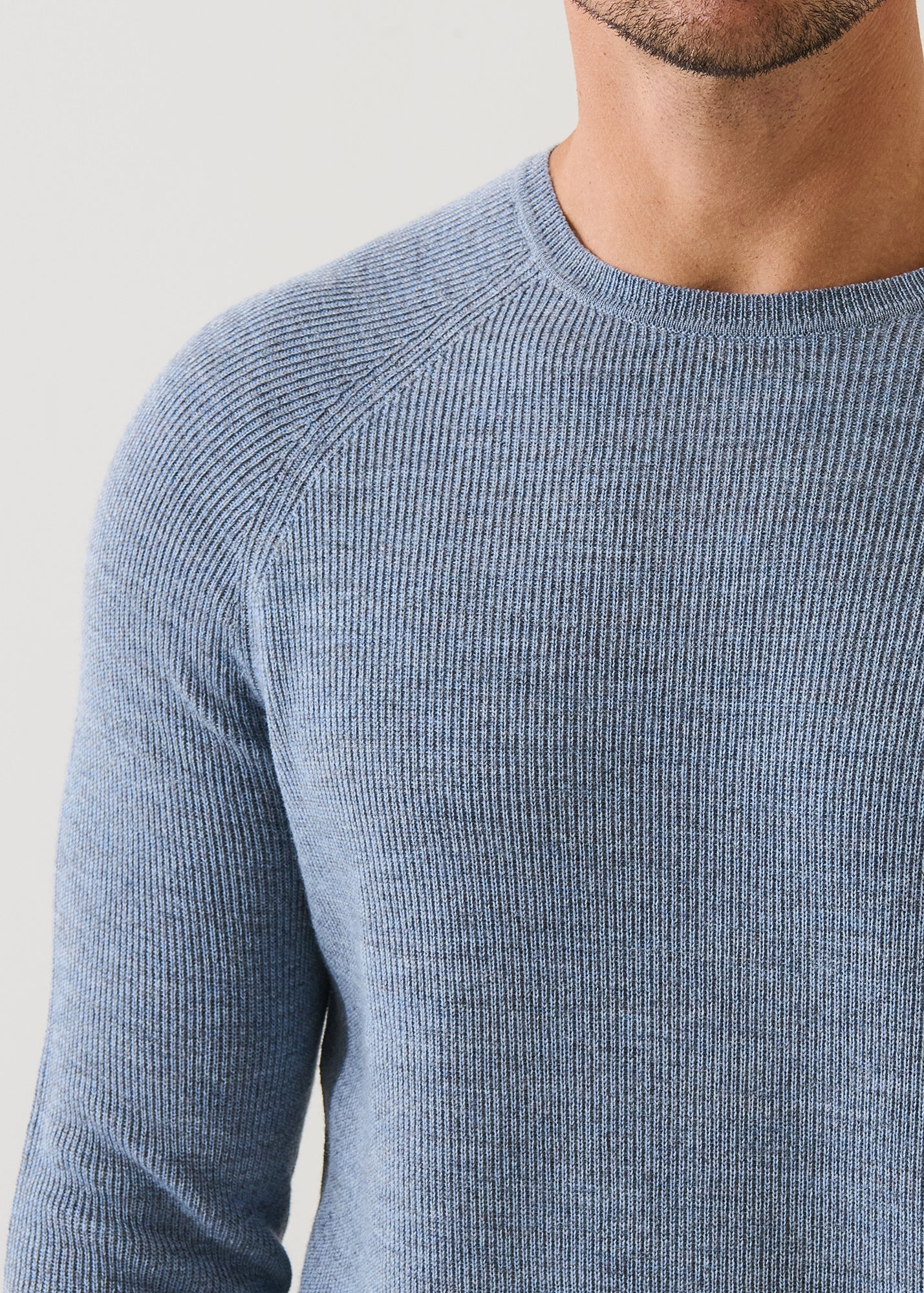 Merino Wool Ribbed Crewneck - PATRICK ASSARAF