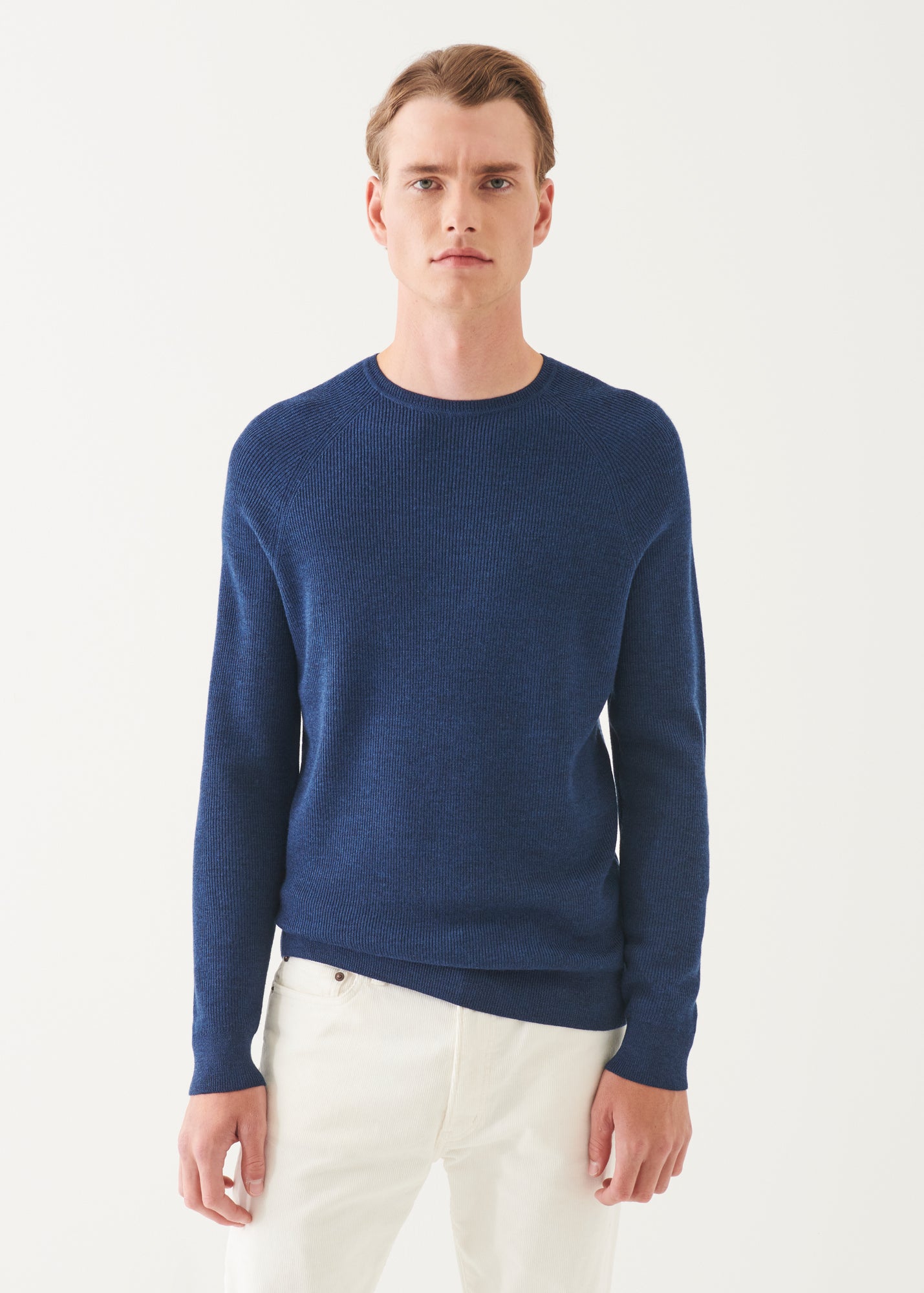 Merino Wool Ribbed Crewneck - PATRICK ASSARAF