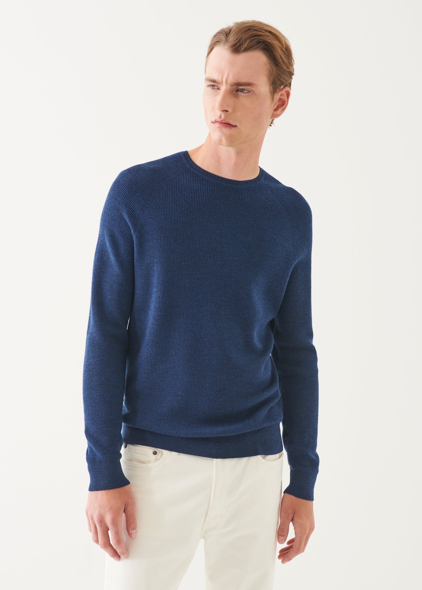 Merino Wool Ribbed Crewneck - PATRICK ASSARAF