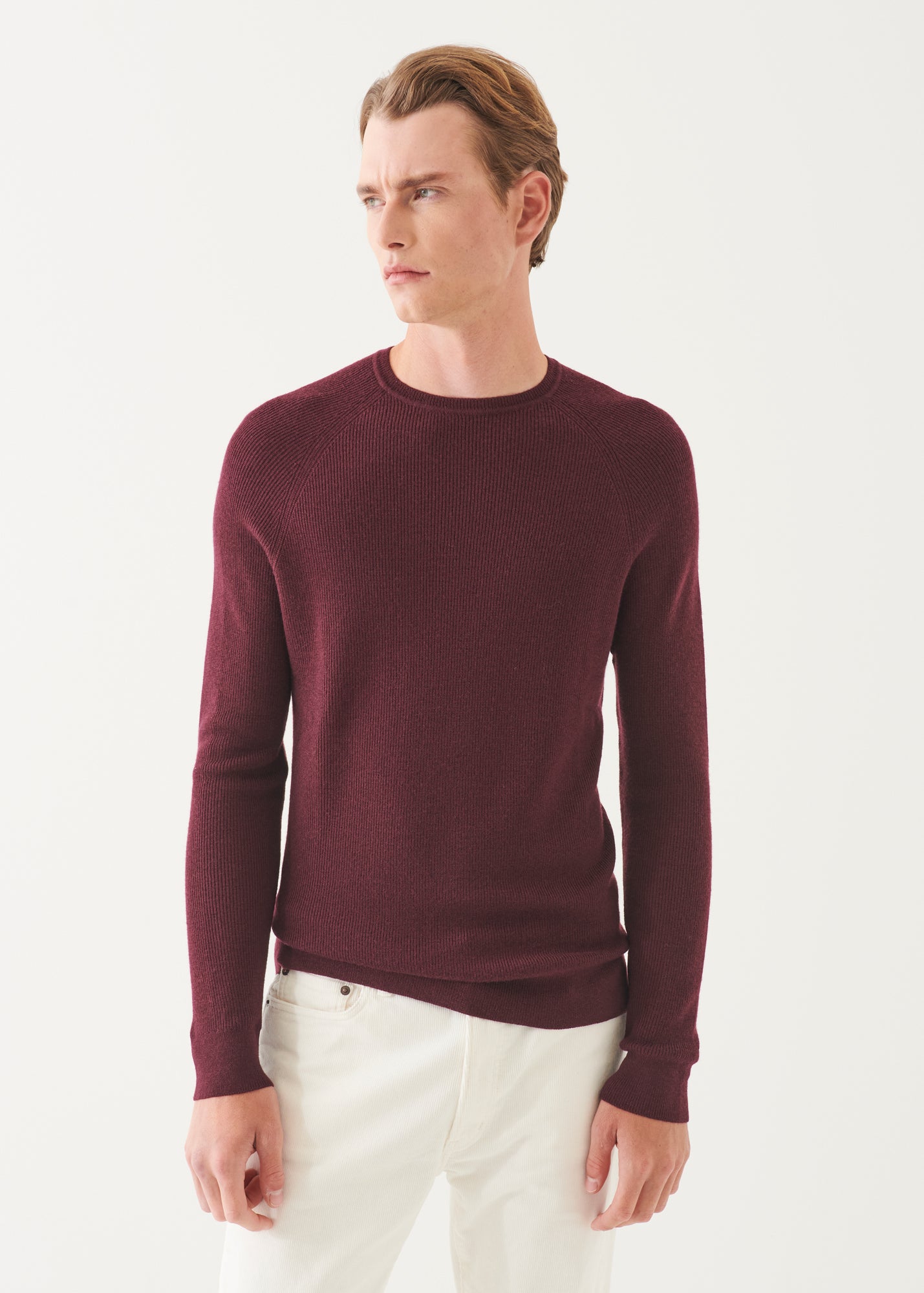 Merino Wool Ribbed Crewneck - PATRICK ASSARAF