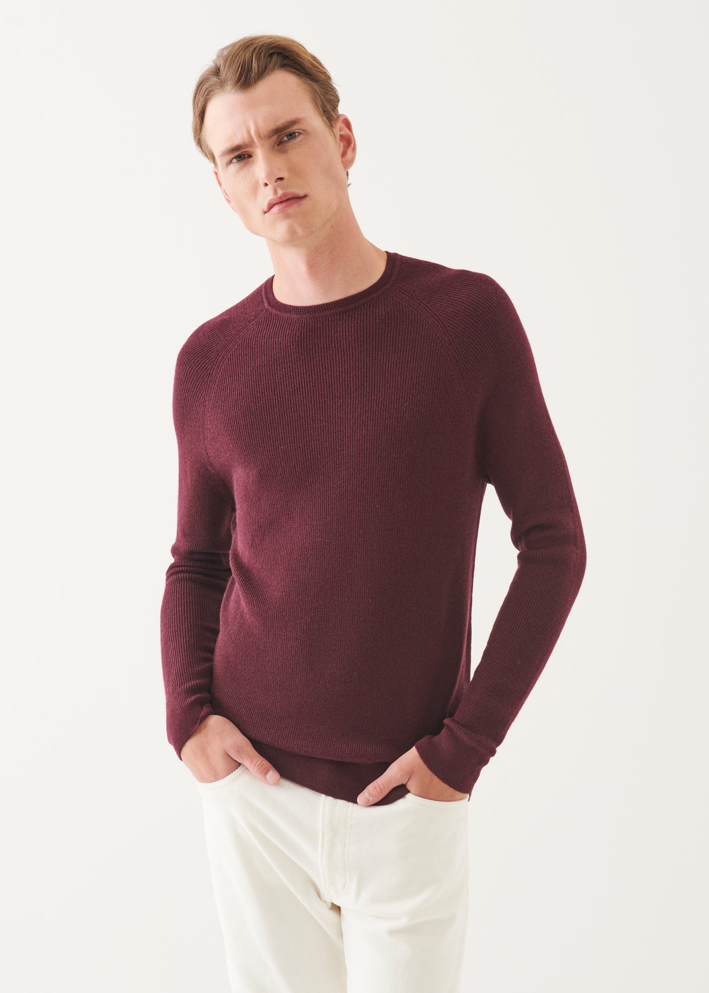Merino Wool Ribbed Crewneck - PATRICK ASSARAF