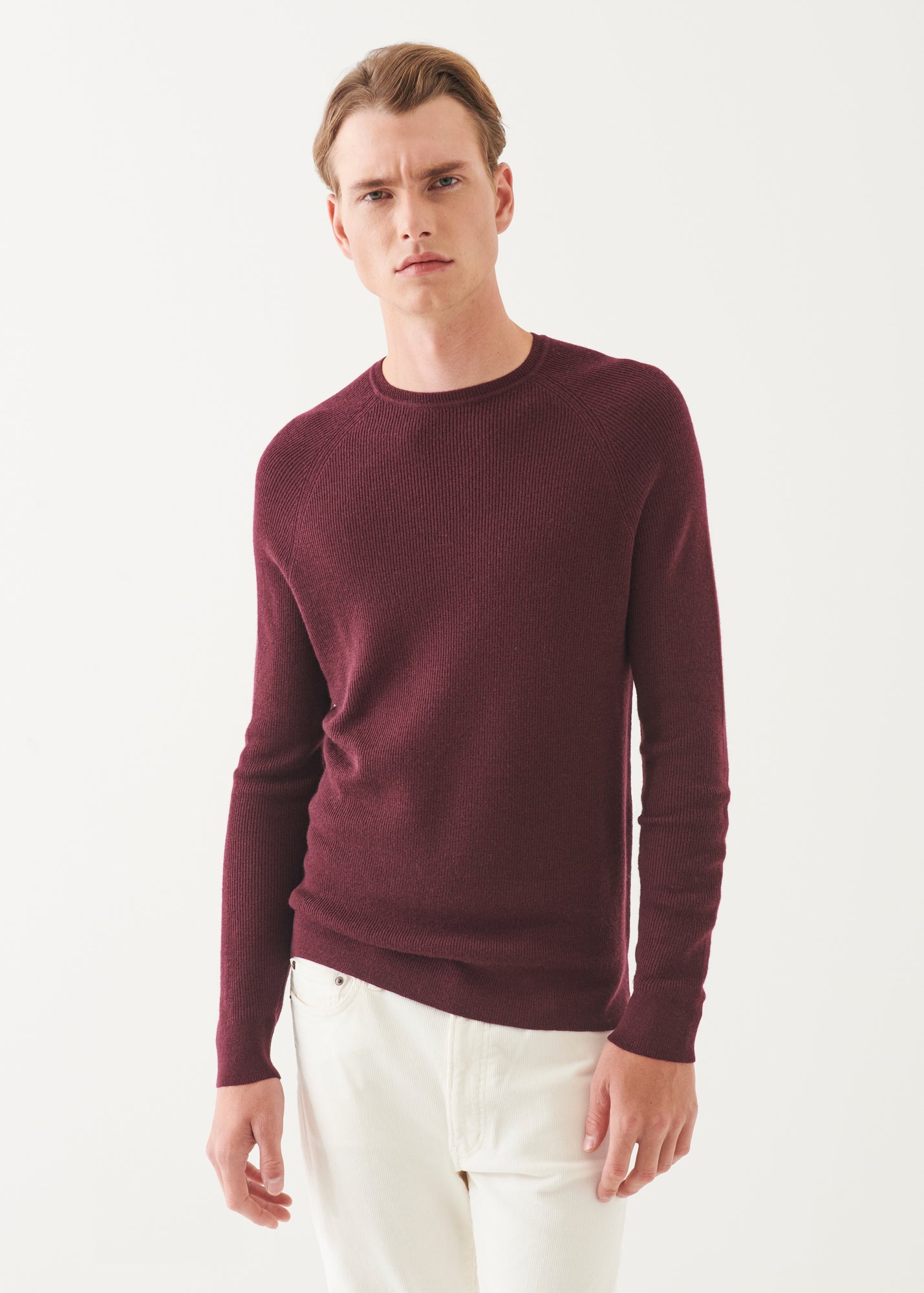 Merino Wool Ribbed Crewneck - PATRICK ASSARAF