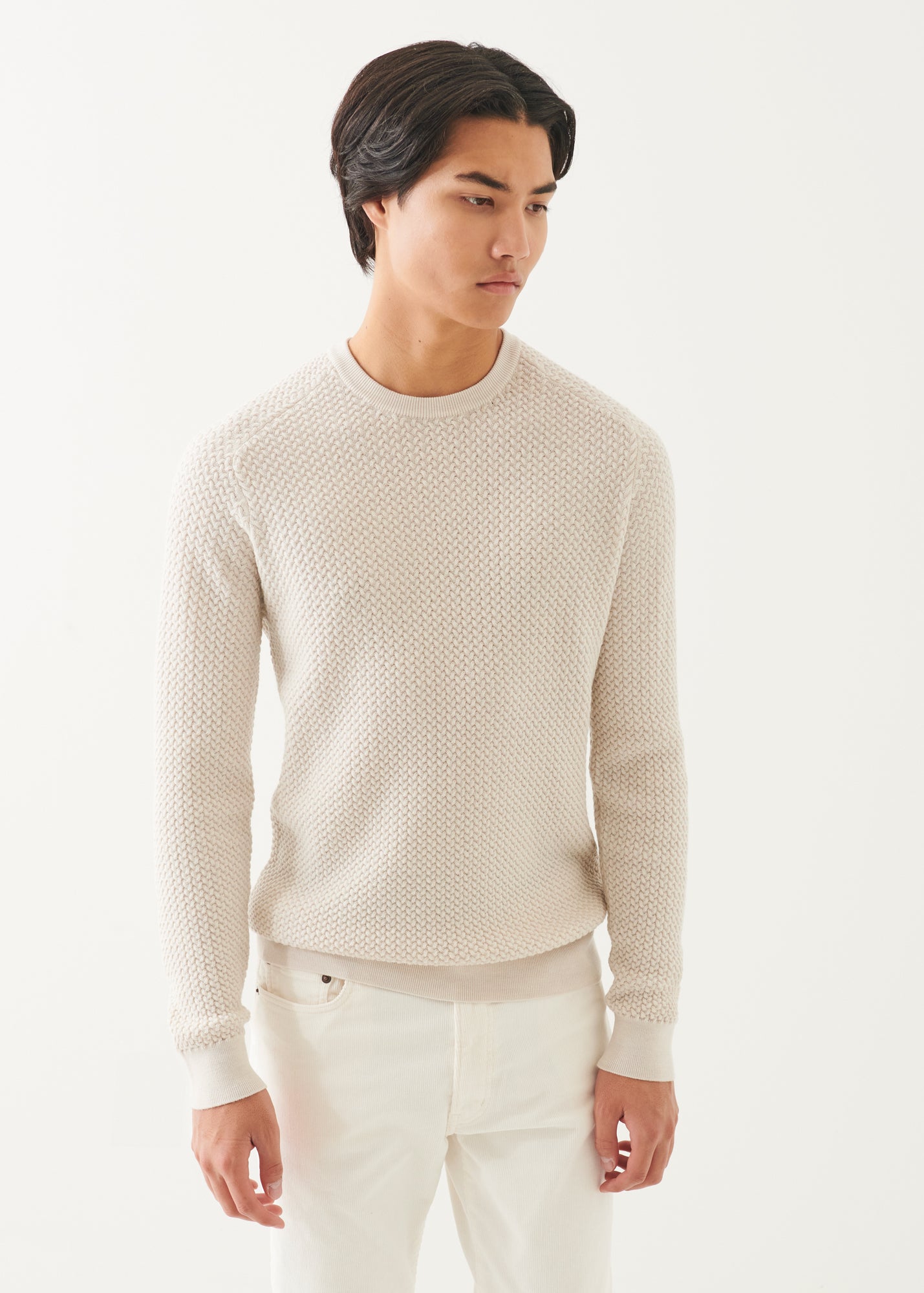 Merino Textured Crewneck - PATRICK ASSARAF