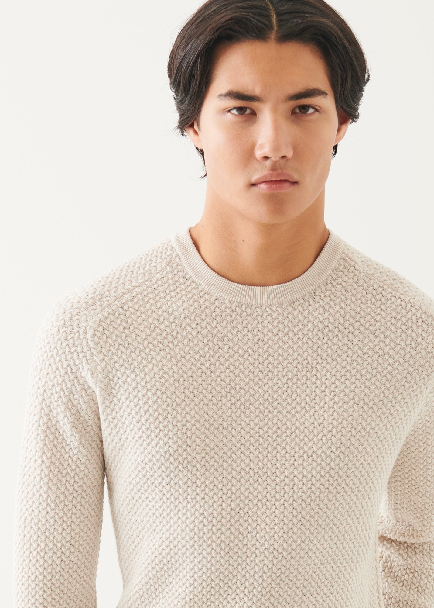 Merino Textured Crewneck - PATRICK ASSARAF