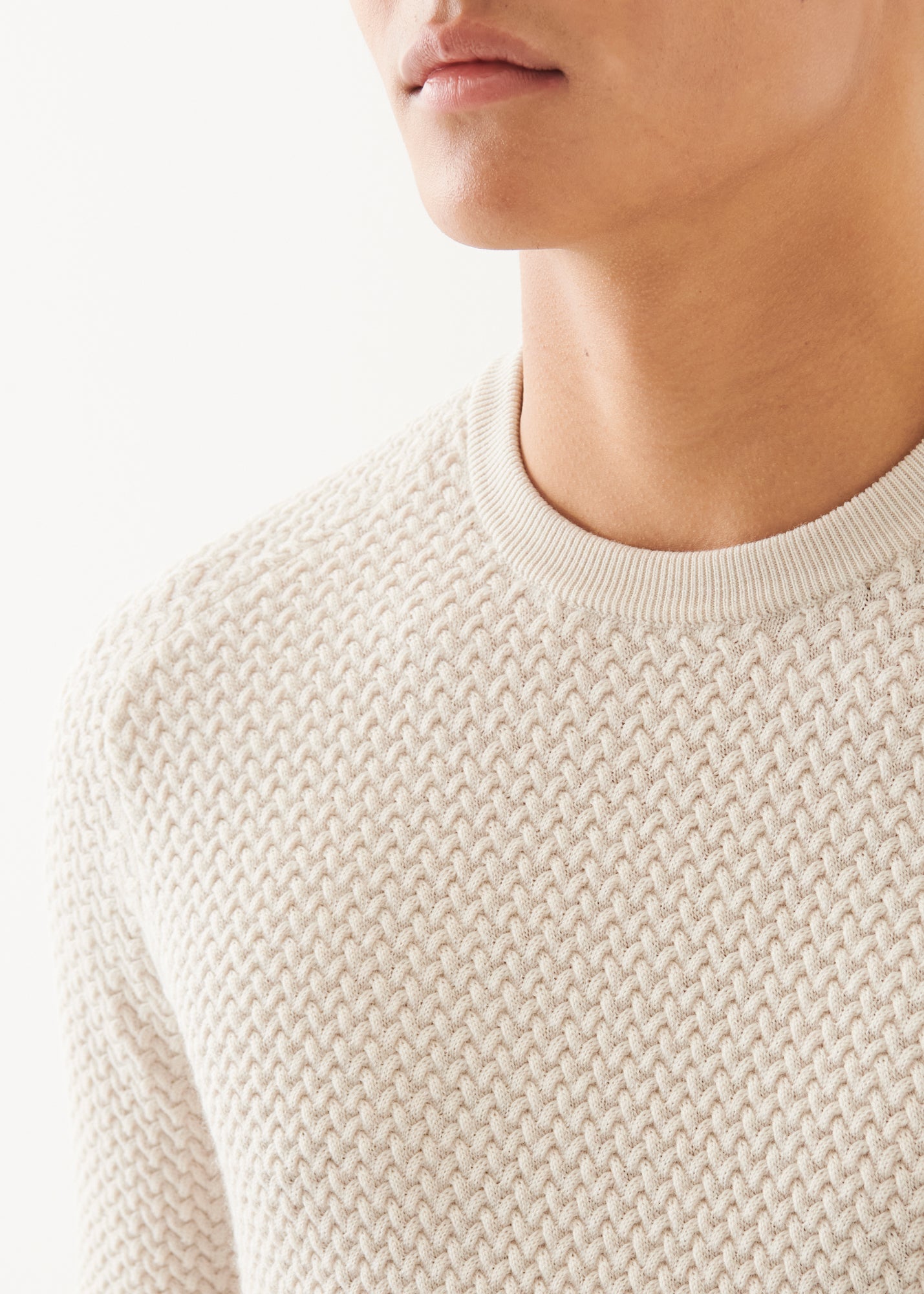 Merino Textured Crewneck - PATRICK ASSARAF