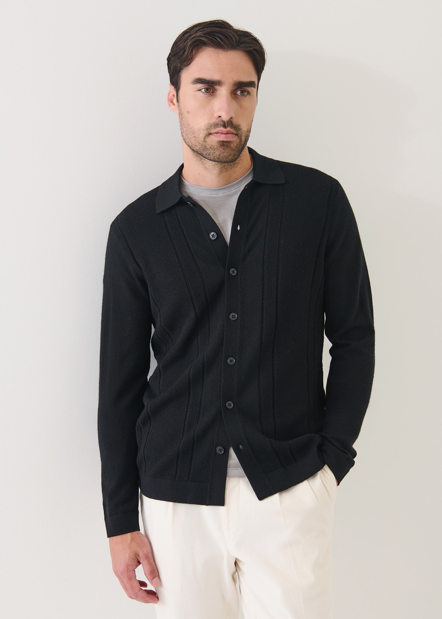 Merino Drop Needle Shirt - PATRICK ASSARAF