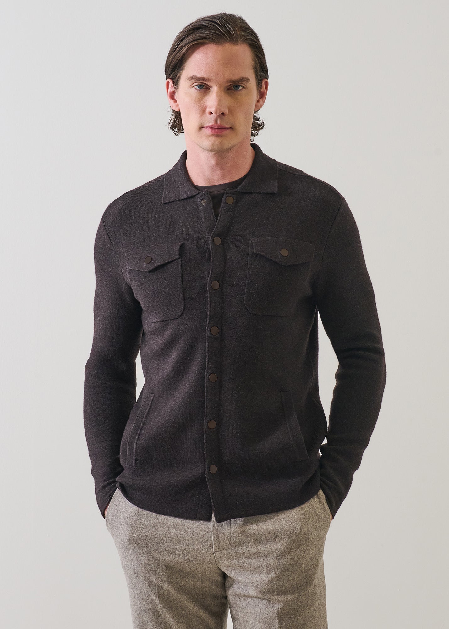 Merino Milano Stitch Overshirt - PATRICK ASSARAF