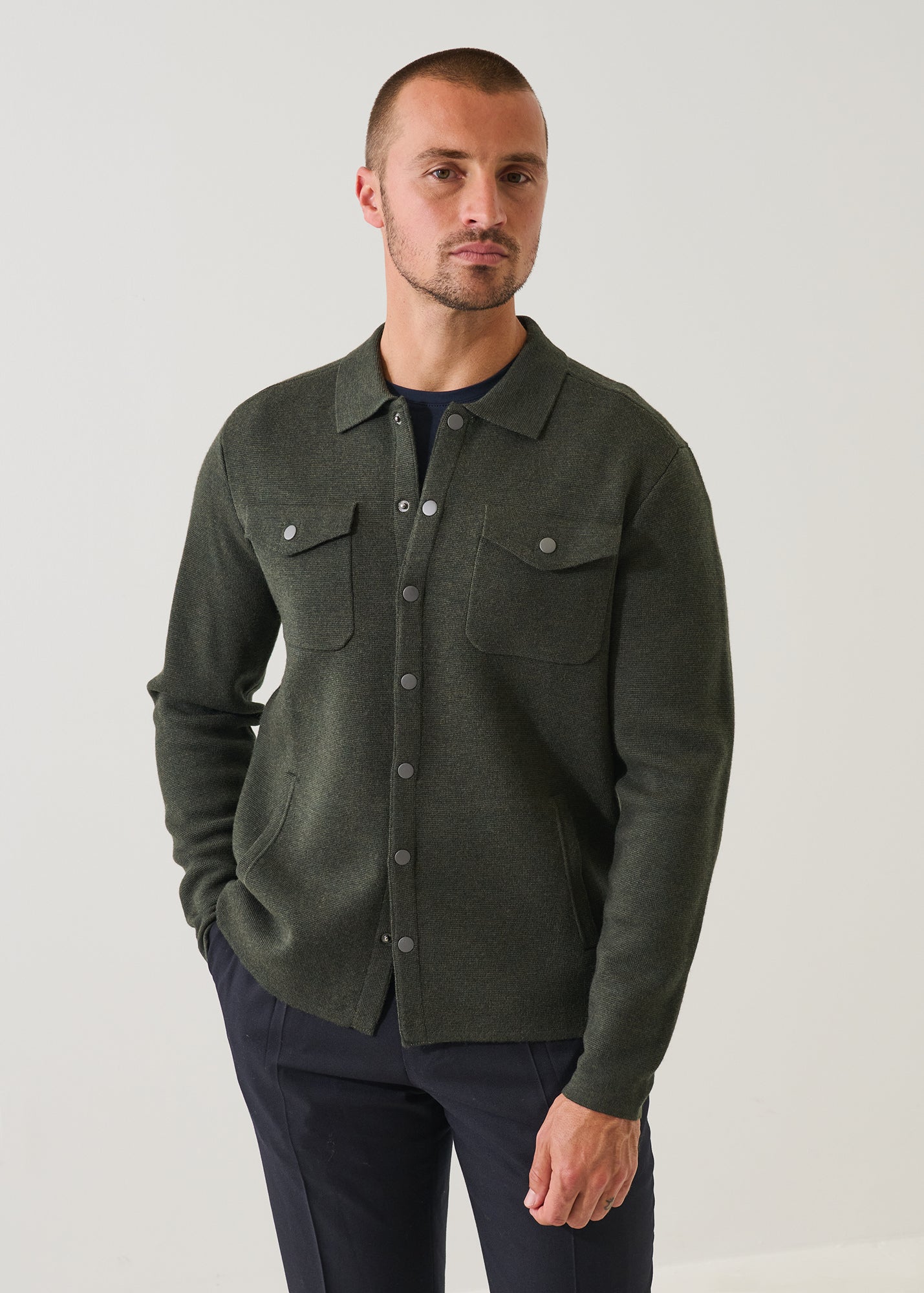 Merino Milano Stitch Overshirt - PATRICK ASSARAF