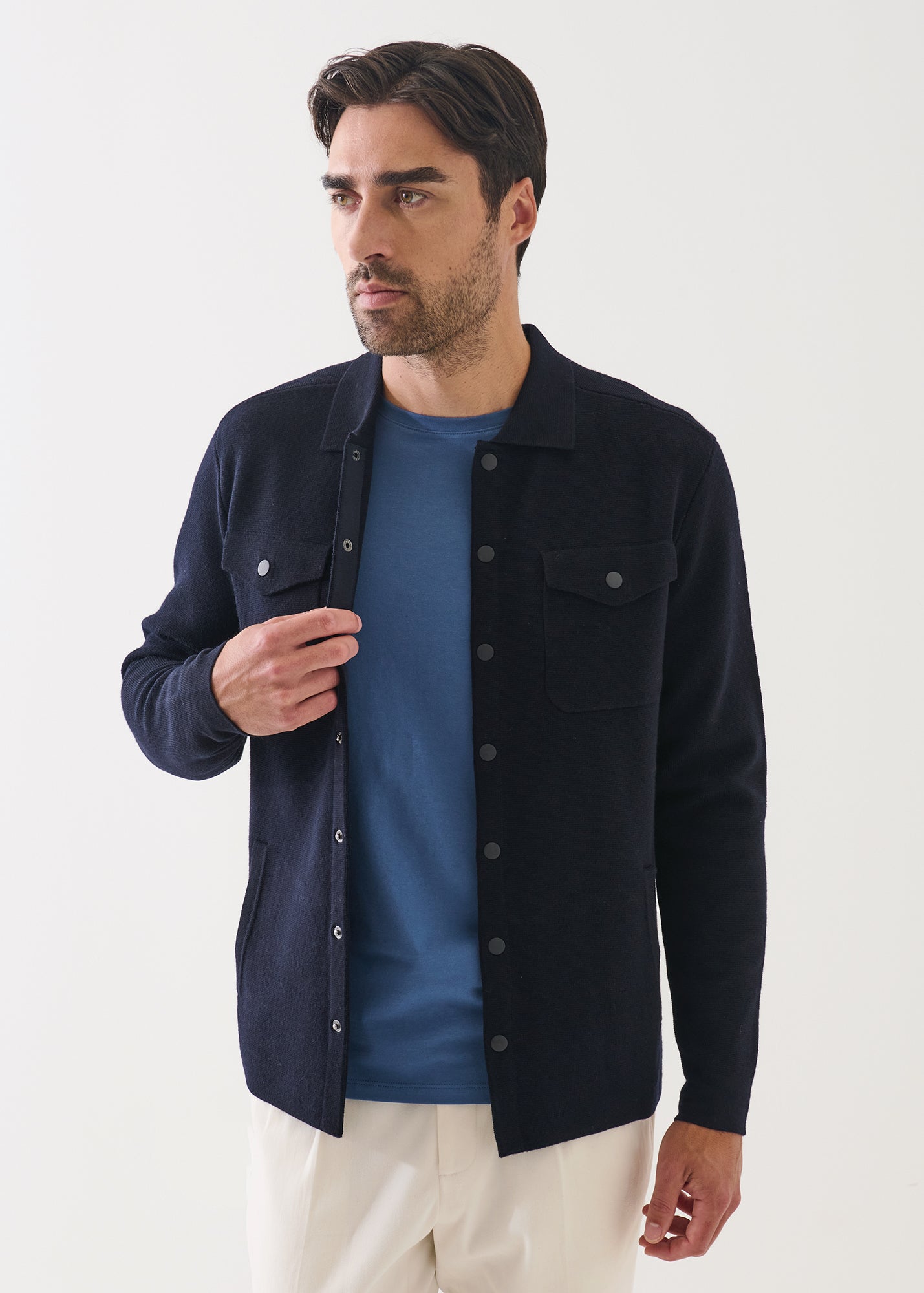 Merino Milano Stitch Overshirt - PATRICK ASSARAF