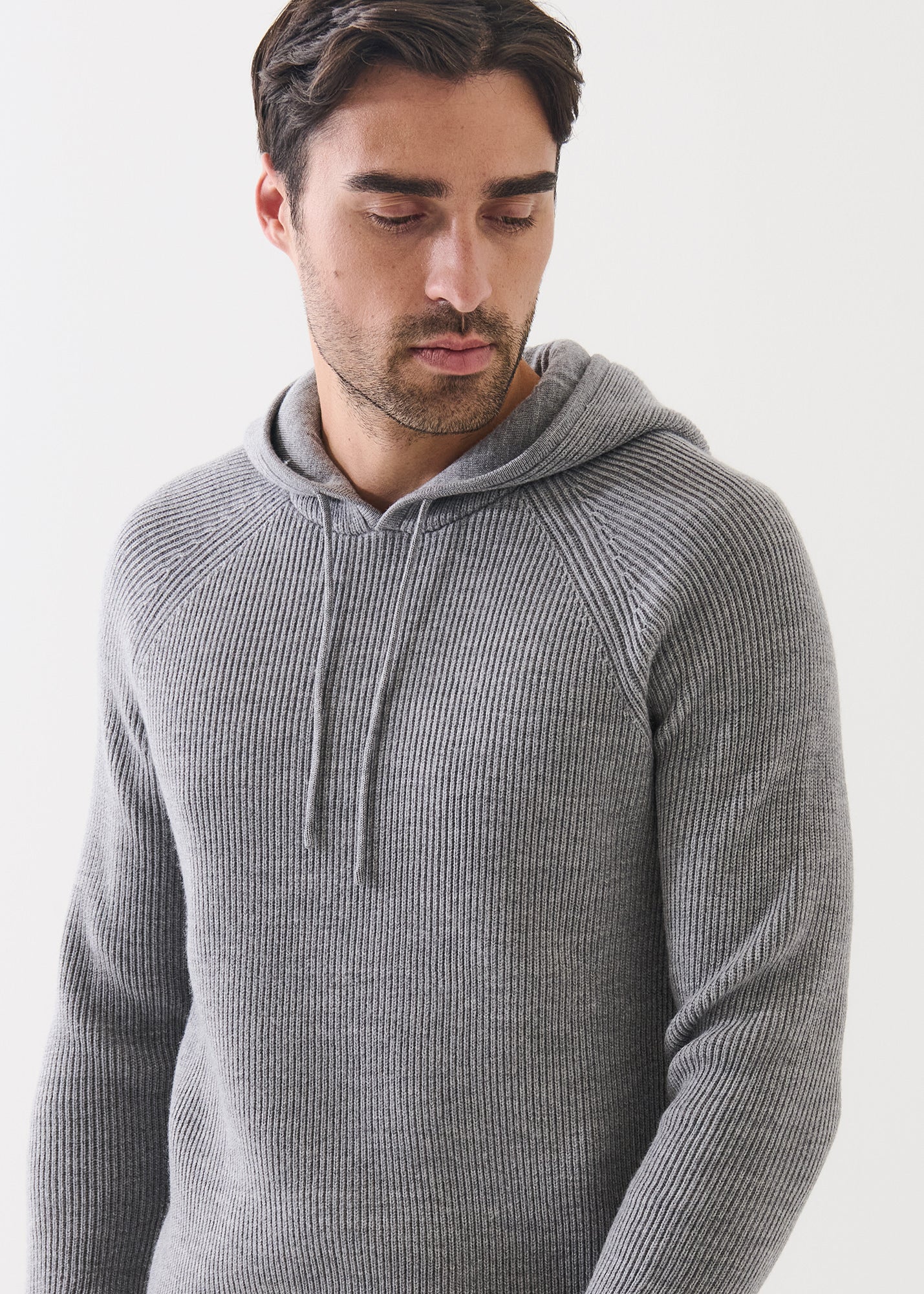 Merino Ribbed Hoodie