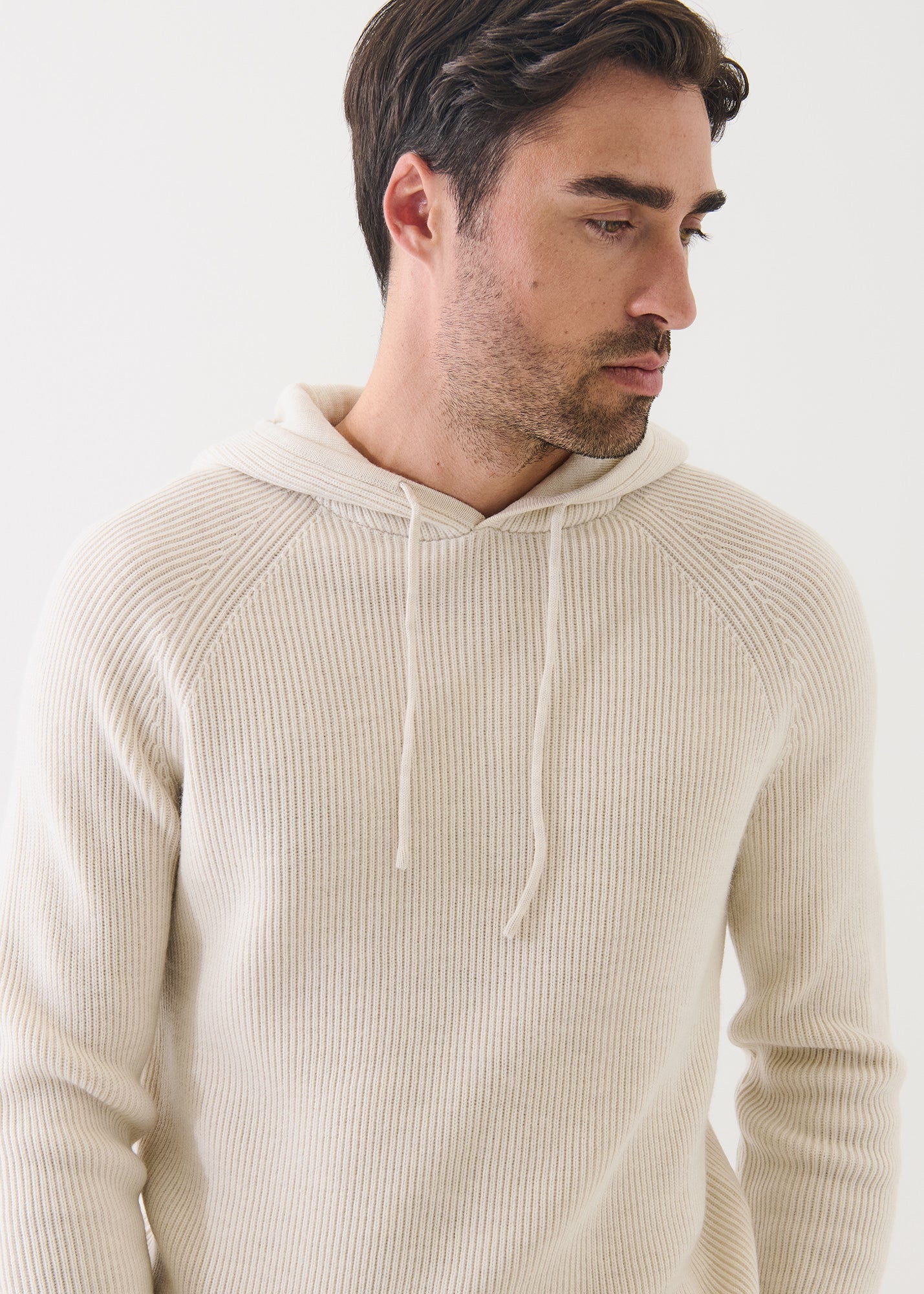 Merino Ribbed Hoodie