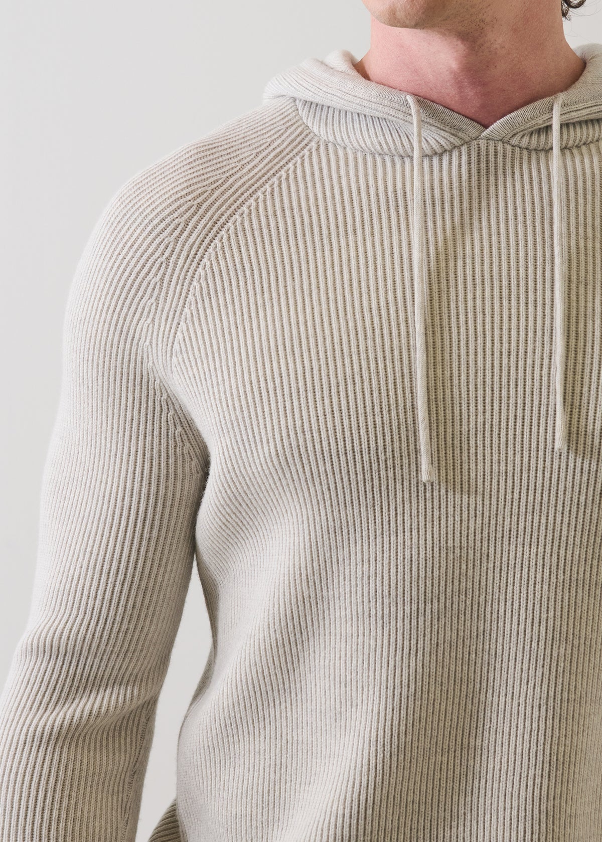Merino Ribbed Hoodie - PATRICK ASSARAF