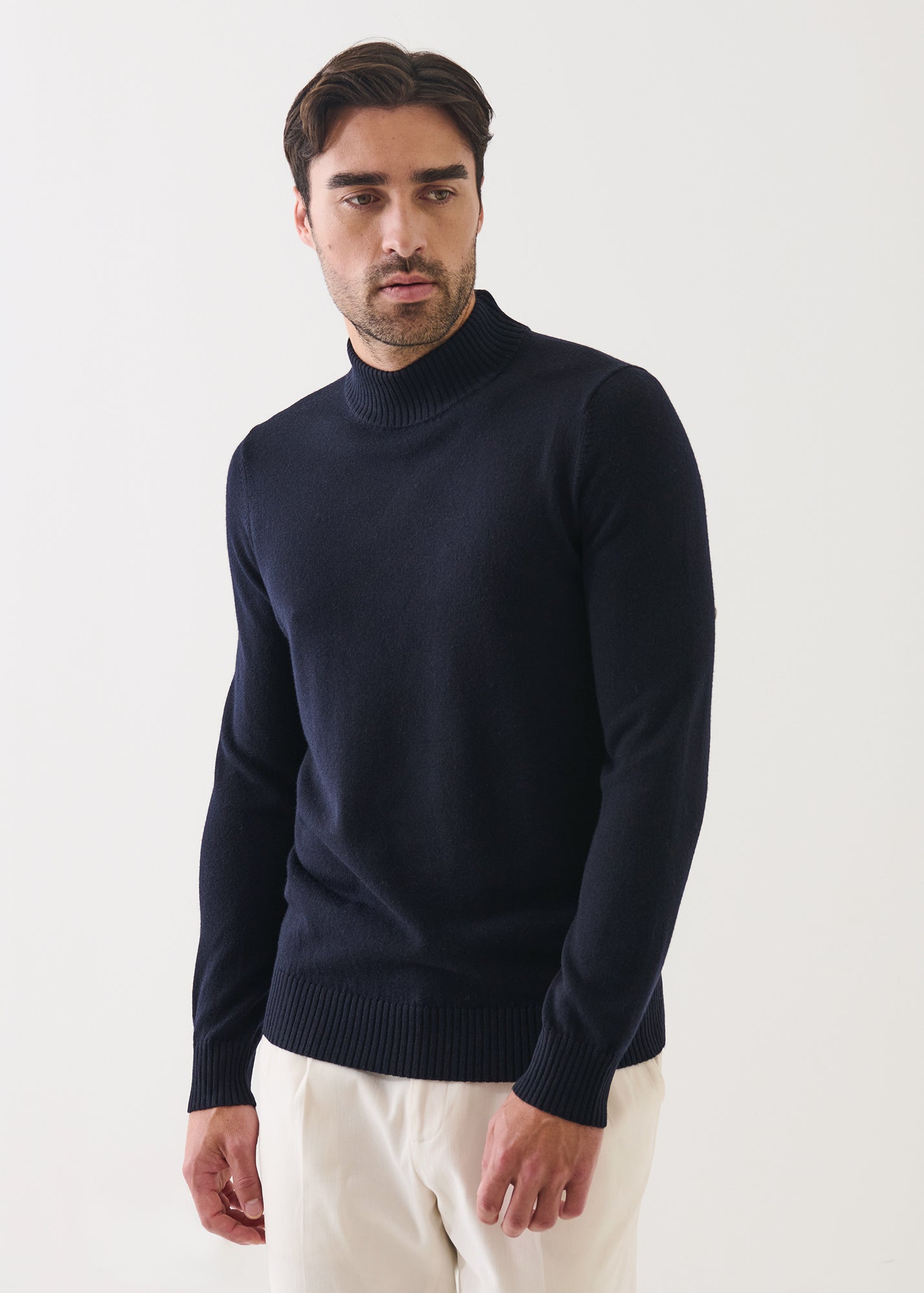 Merino Mock Neck Sweater PATRICK ASSARAF Luxury Fashion