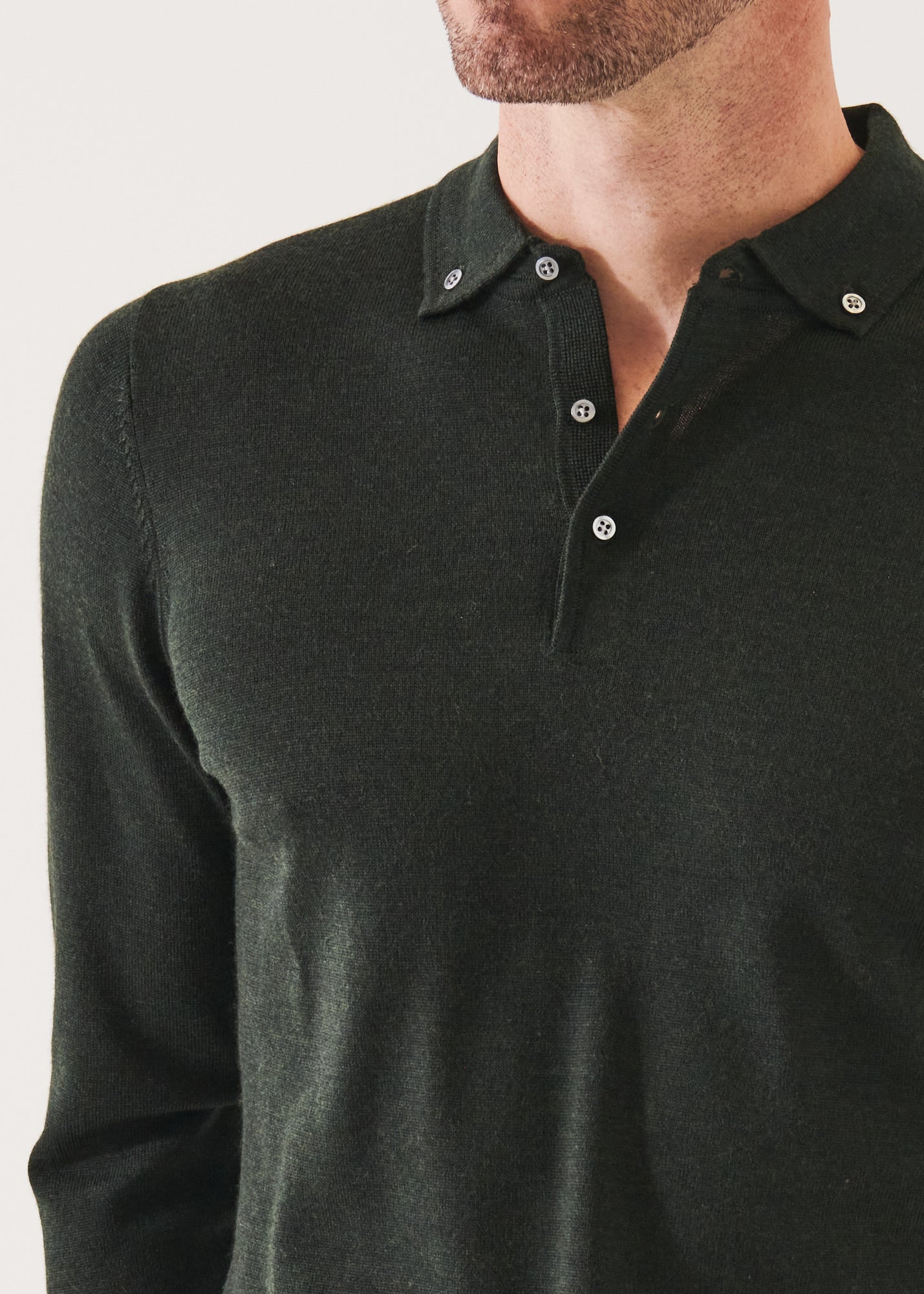 MERINO WOOL BUTTON DOWN POLO | PATRICK ASSARAF.