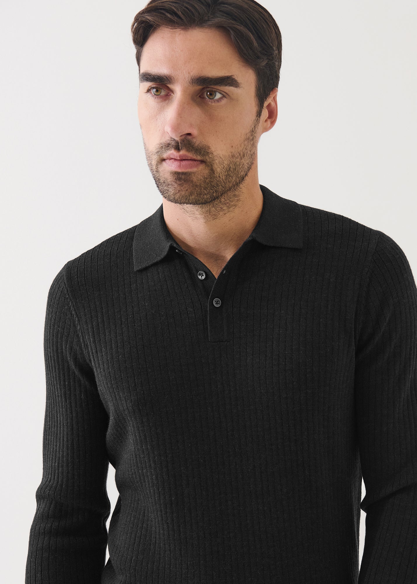 Merino Wide Ribbed Polo