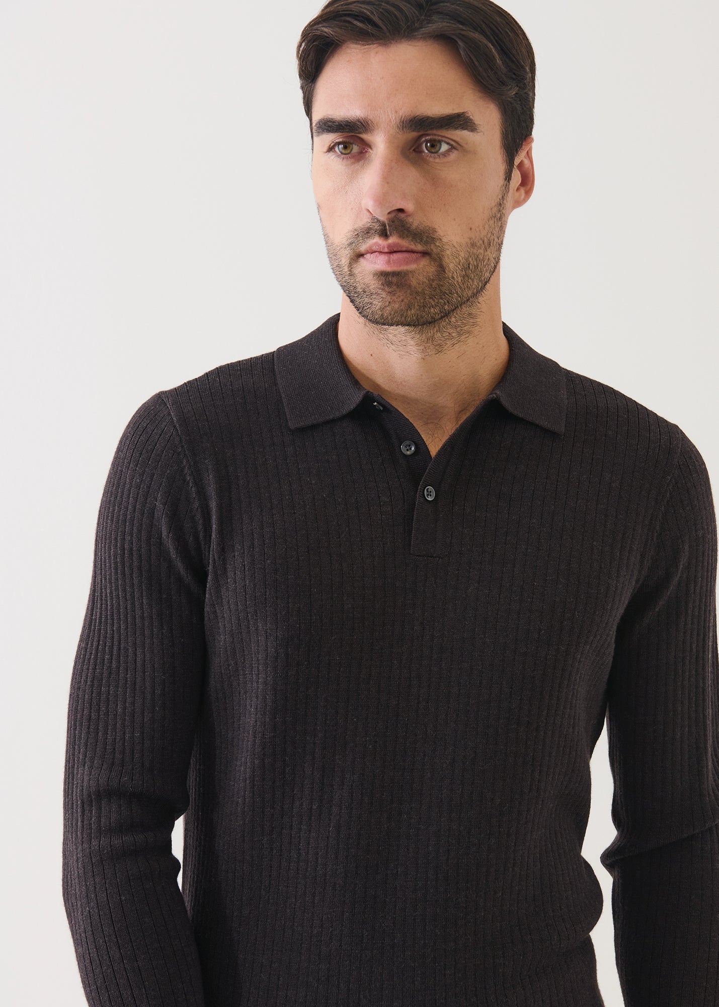 Merino Wide Ribbed Polo
