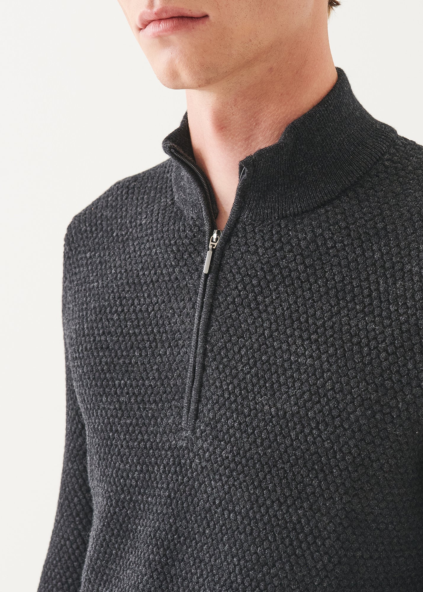 Merino Textured Quarter Zip