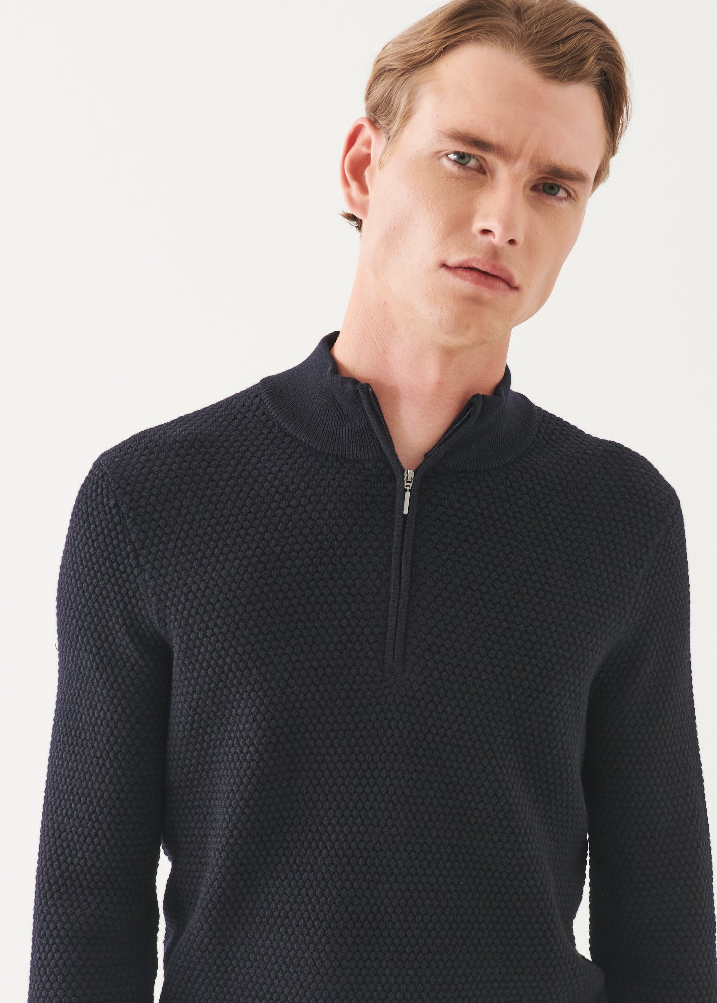 Merino Textured Quarter Zip