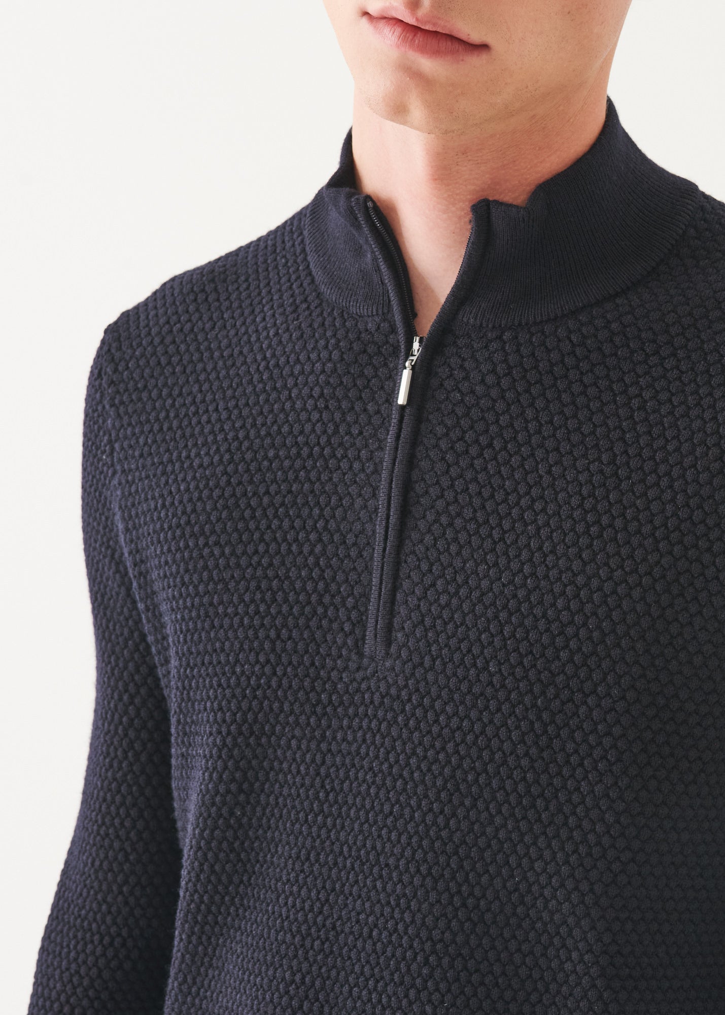 Merino Textured Quarter Zip