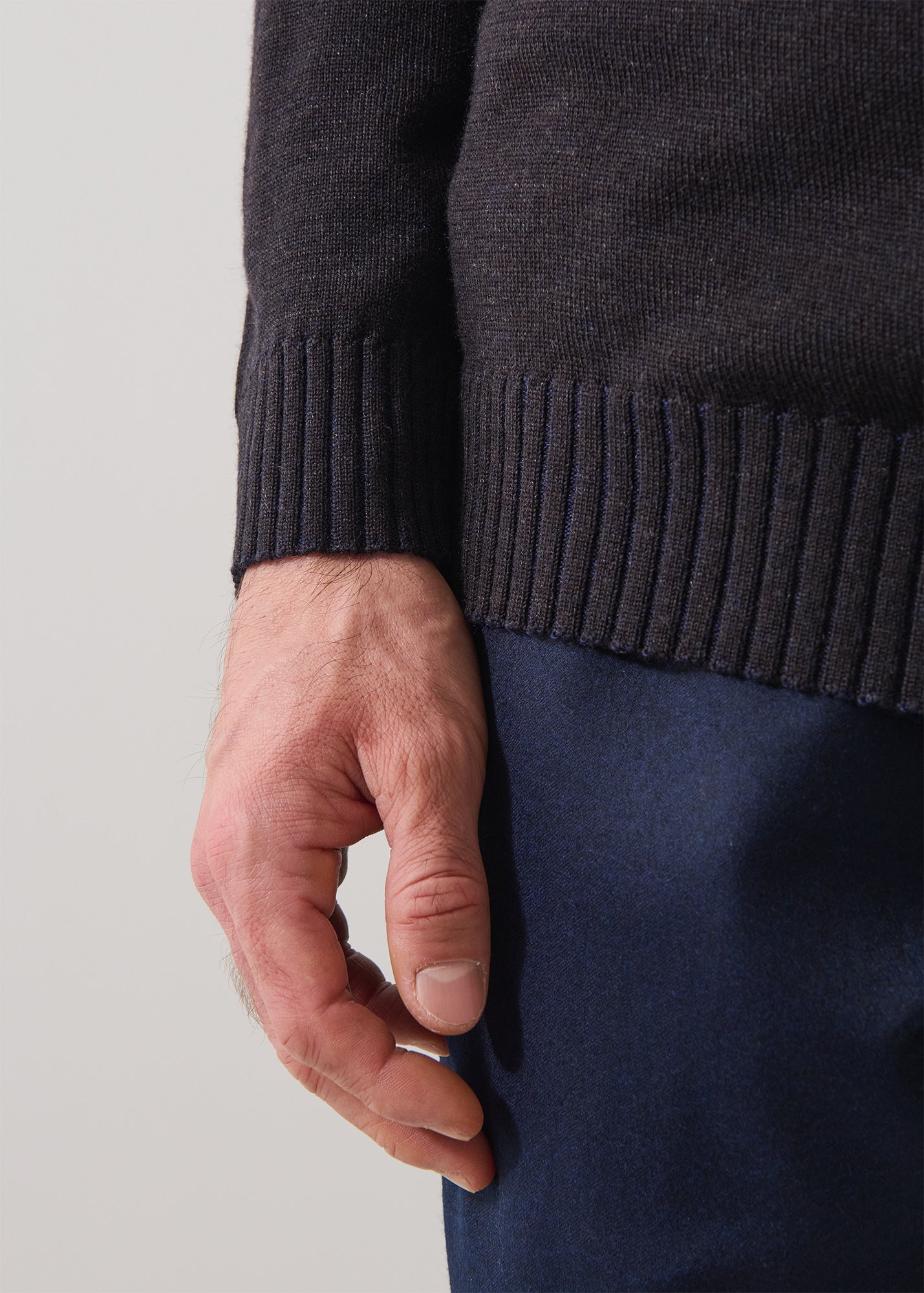 Merino Plaited Quarter Zip - PATRICK ASSARAF