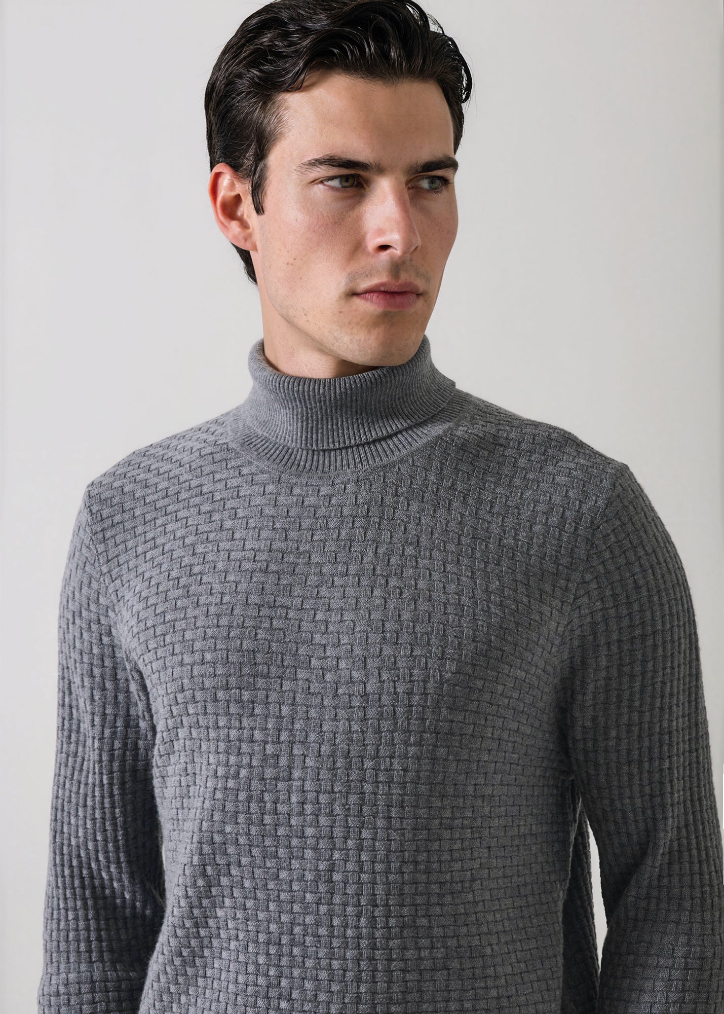 Extra-Fine Merino Wool Basketweave Turtleneck - PATRICK ASSARAF