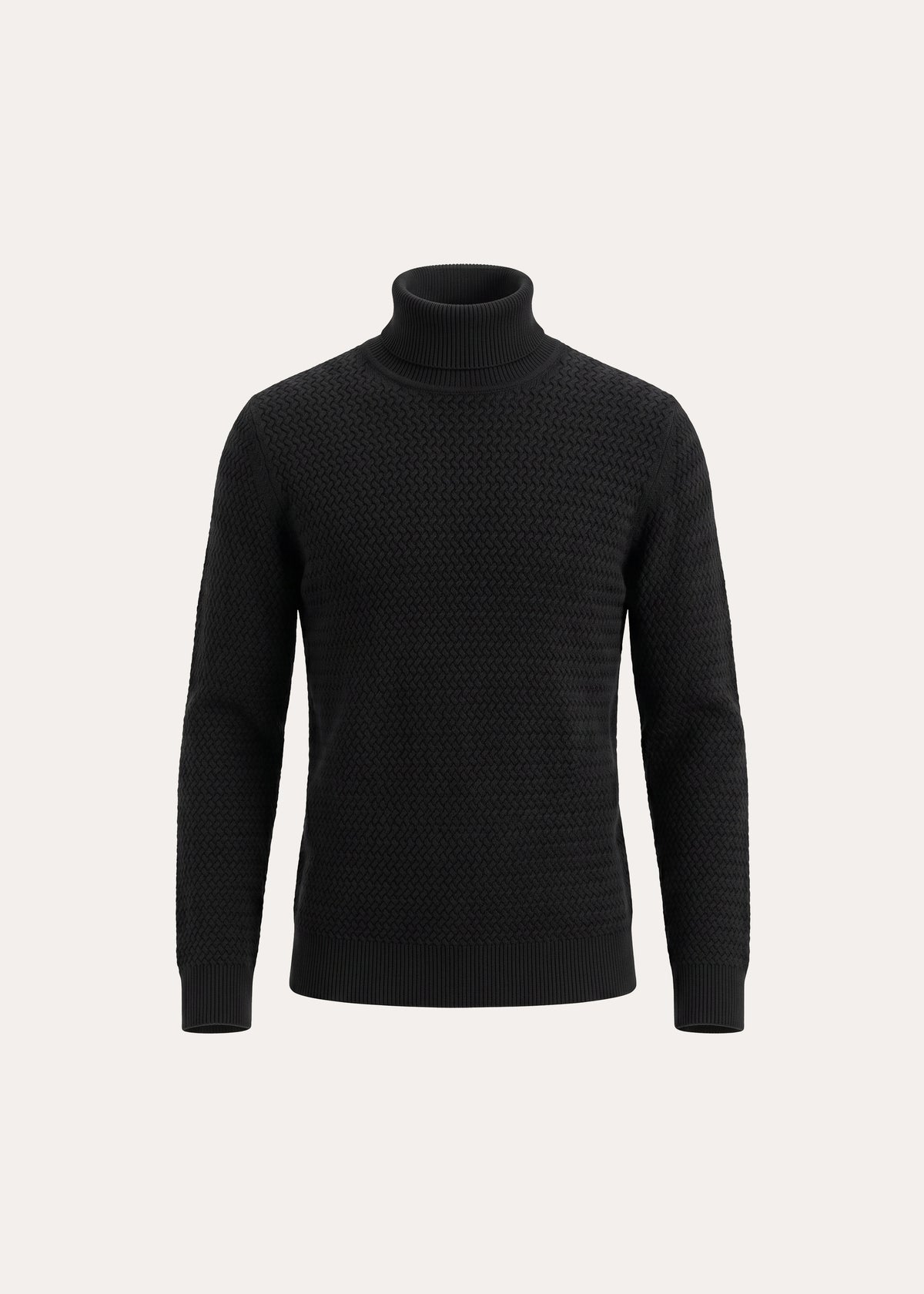 Extra-Fine Merino Wool Lattice Turtleneck - PATRICK ASSARAF