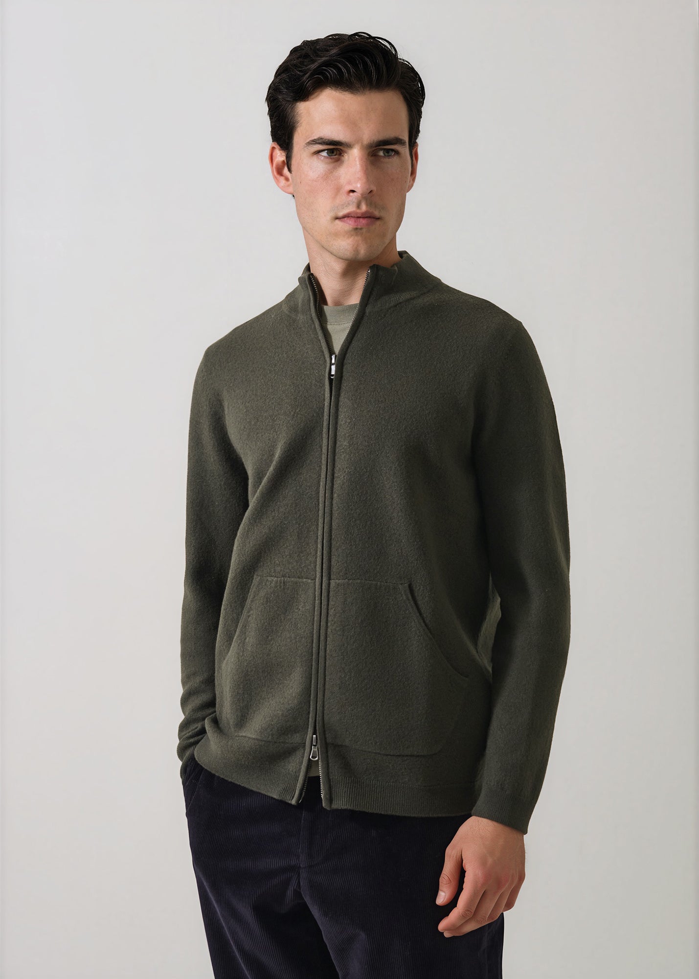 Boiled Merino Full Zip Cardigan - PATRICK ASSARAF