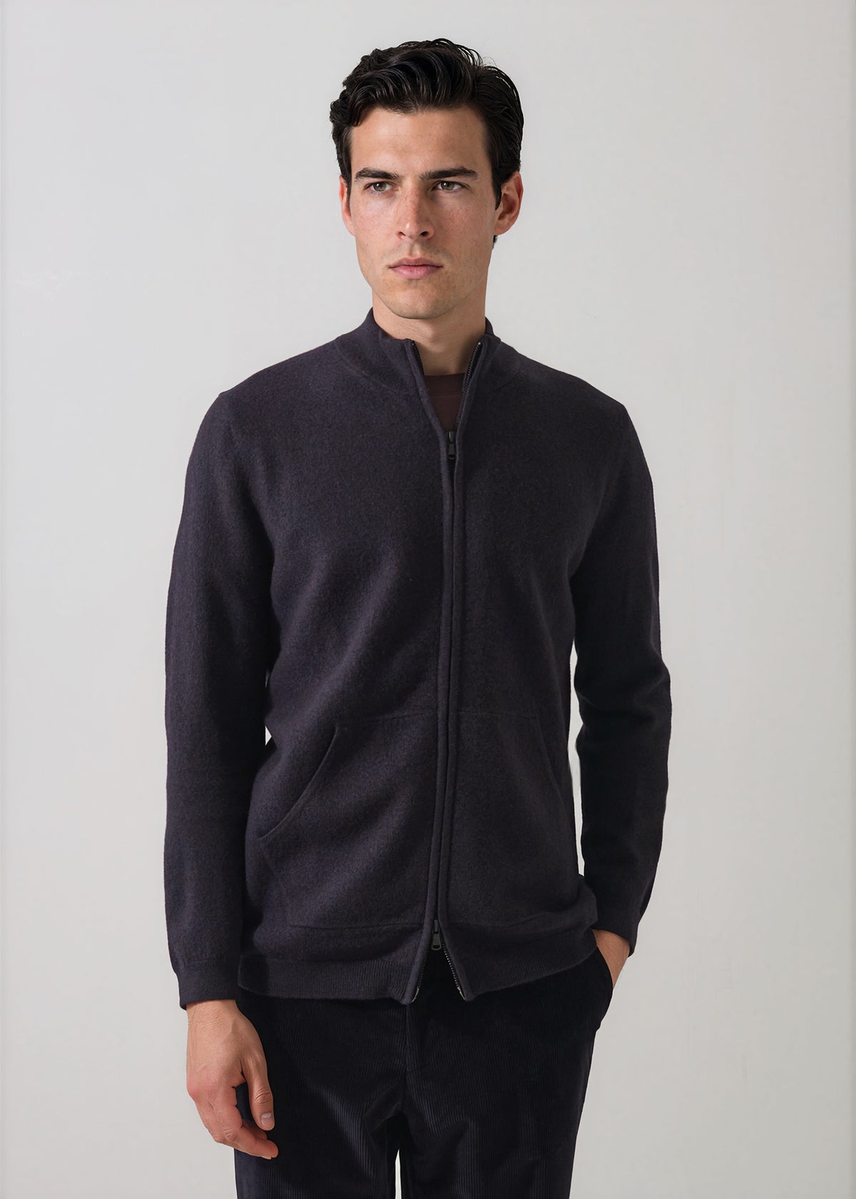 Boiled Merino Full Zip Cardigan - PATRICK ASSARAF