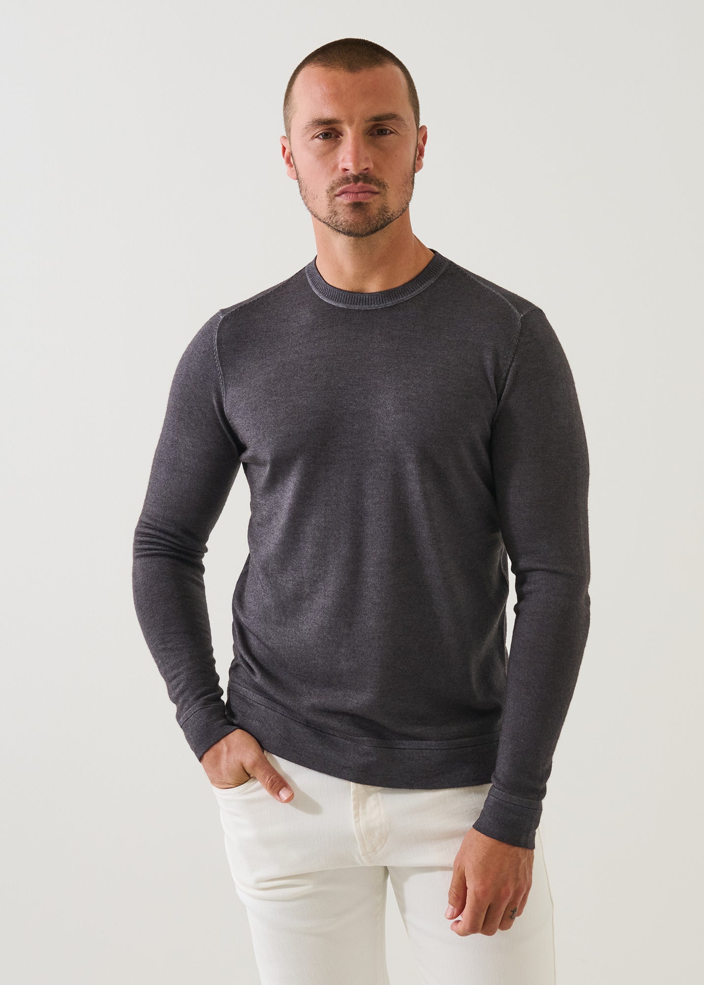 Extra-Fine Merino Vintage Wash Crewneck