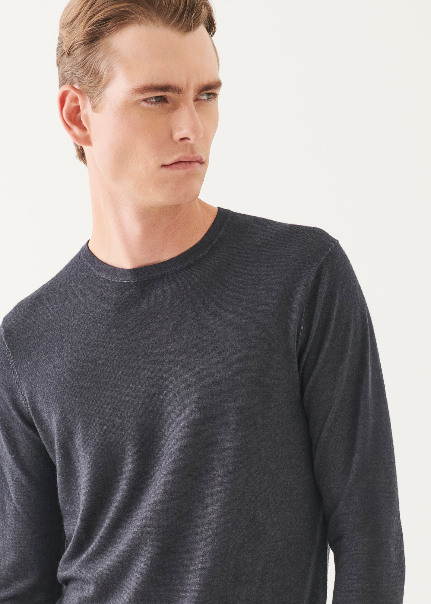 Extra-Fine Merino Vintage Wash Crewneck - PATRICK ASSARAF