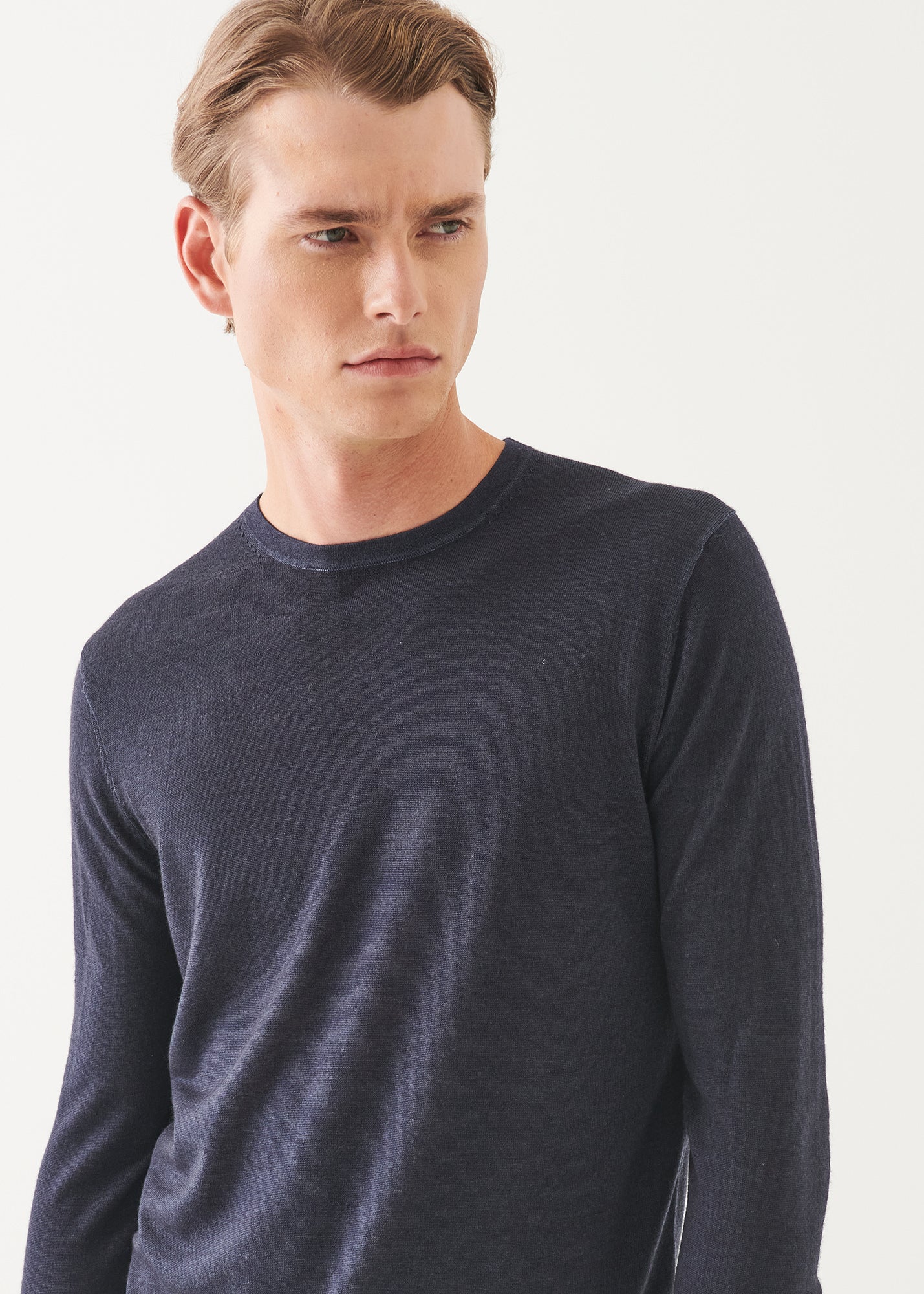 Extra-Fine Merino Vintage Wash Crewneck - PATRICK ASSARAF
