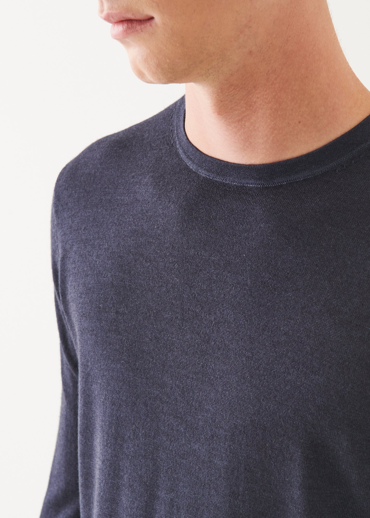 Extra-Fine Merino Vintage Wash Crewneck - PATRICK ASSARAF