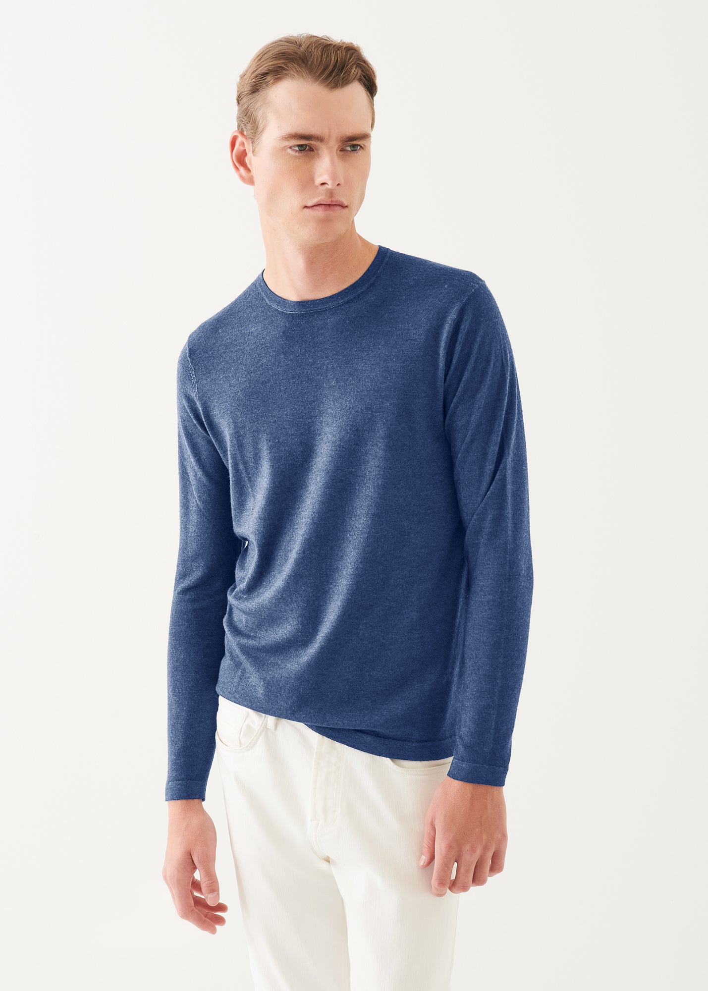 Extra-Fine Merino Vintage Wash Crewneck - PATRICK ASSARAF