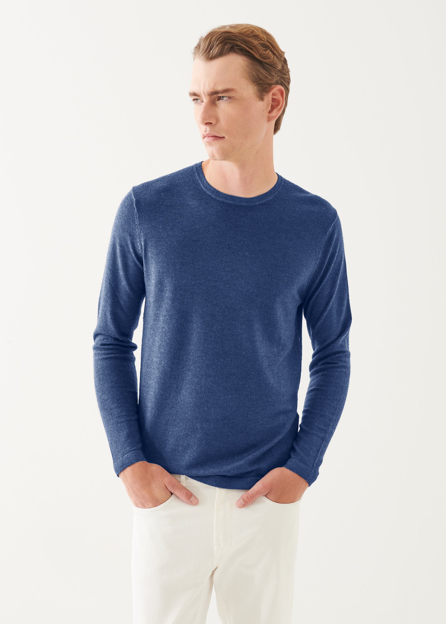 Extra-Fine Merino Vintage Wash Crewneck - PATRICK ASSARAF