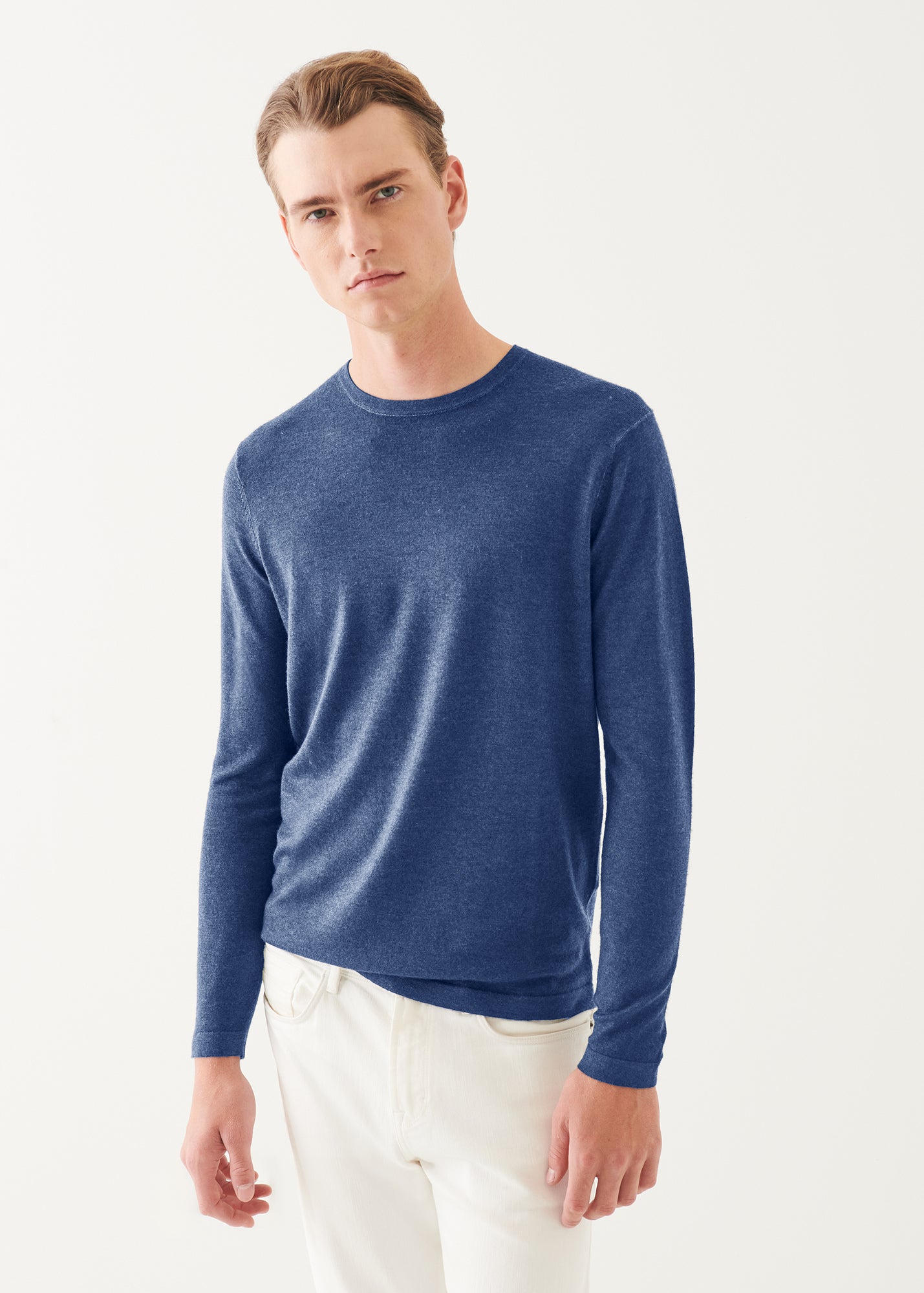 Extra-Fine Merino Vintage Wash Crewneck - PATRICK ASSARAF