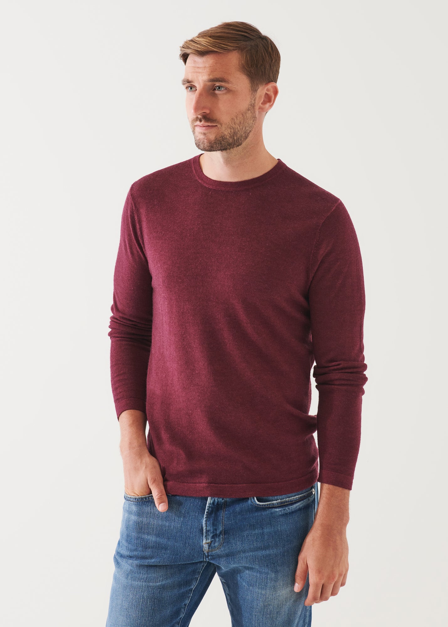 Extra-Fine Merino Vintage Wash Crewneck - PATRICK ASSARAF