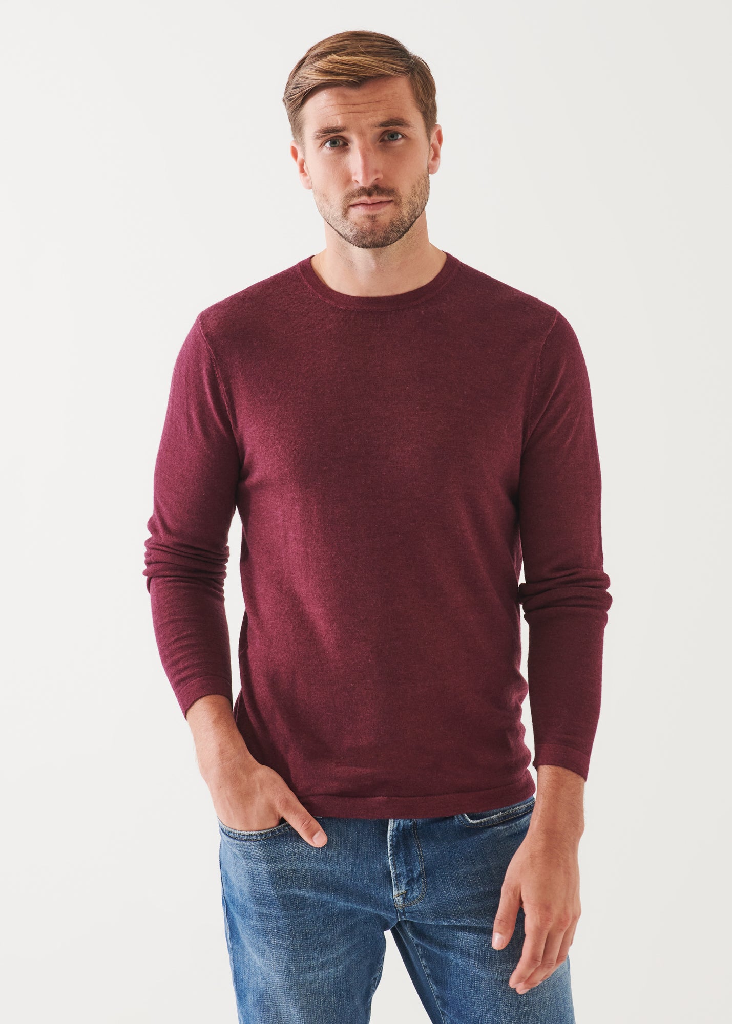 Extra-Fine Merino Vintage Wash Crewneck - PATRICK ASSARAF