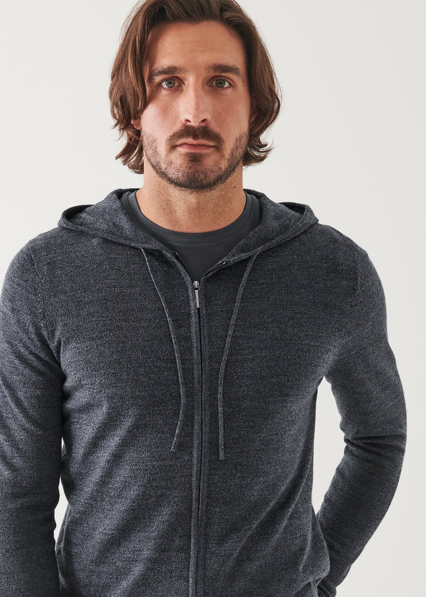 Extra-Fine Merino Full Zip Hoodie - PATRICK ASSARAF