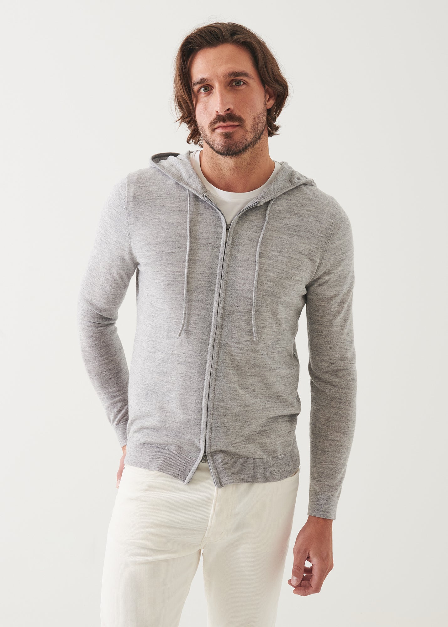 Extra-Fine Merino Full Zip Hoodie - PATRICK ASSARAF